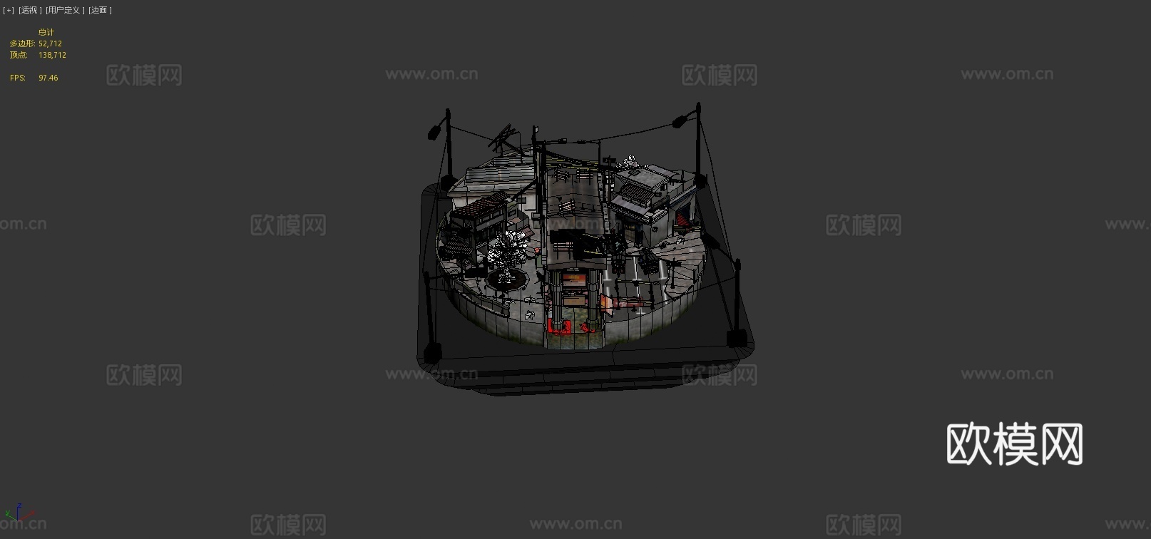 曼谷城市场景3d模型