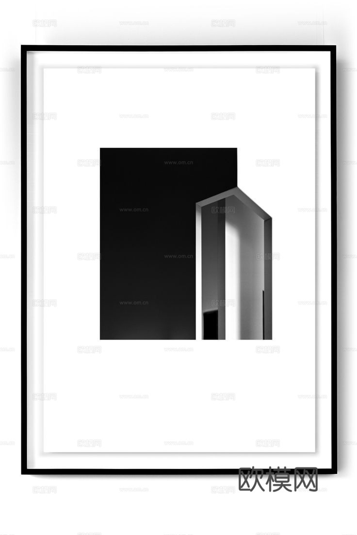 现代简约黑白装饰画下载