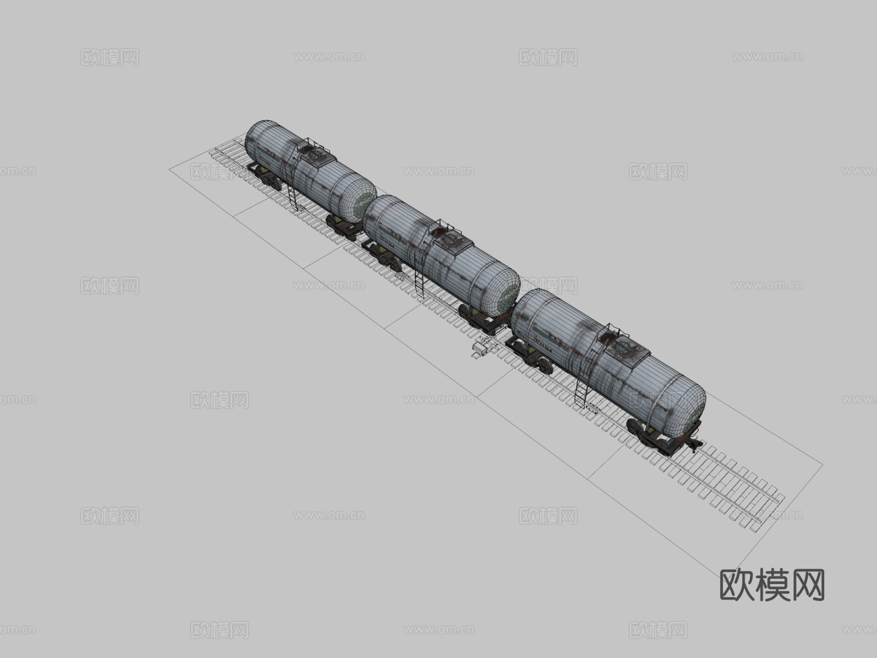 油罐车 运输车3d模型