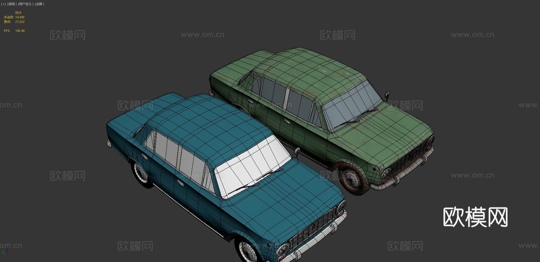 俄罗斯汽车 破损汽车3d模型