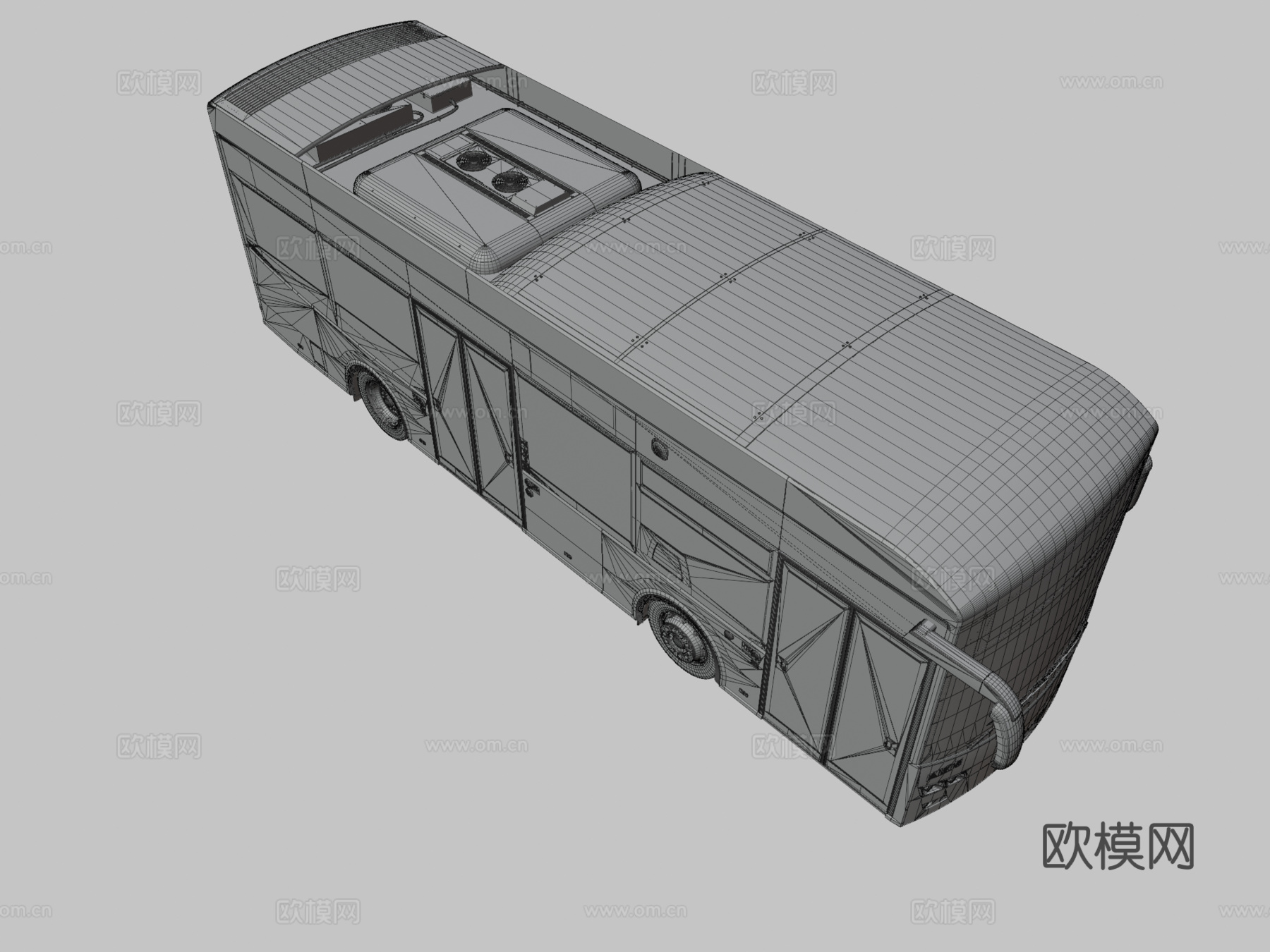 城市巴士 公交 汽车3d模型