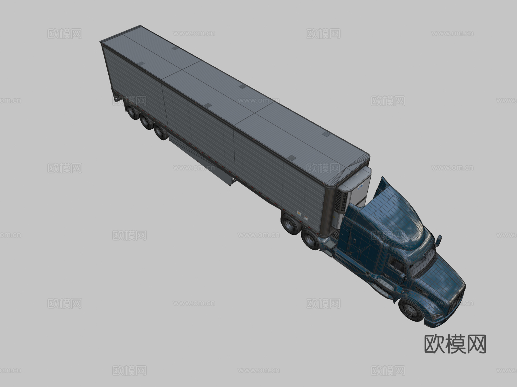 冷藏拖车3d模型