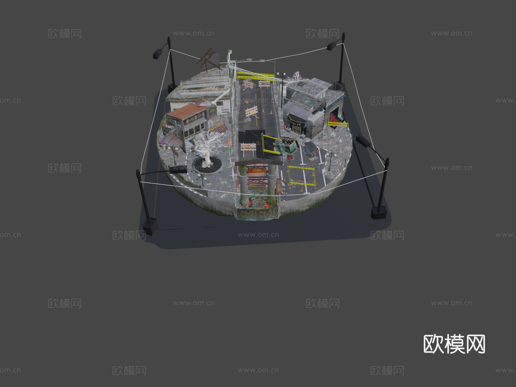 曼谷城市场景3d模型