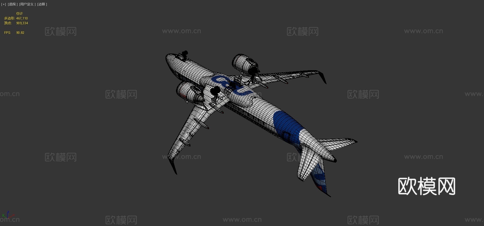 空中客机 飞机3d模型