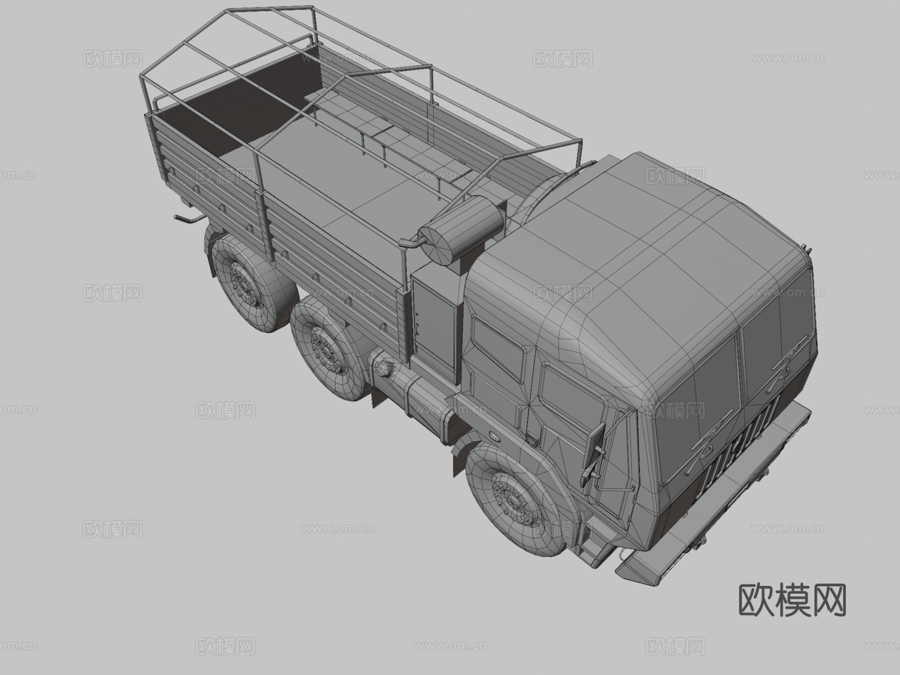 军用卡车3d模型