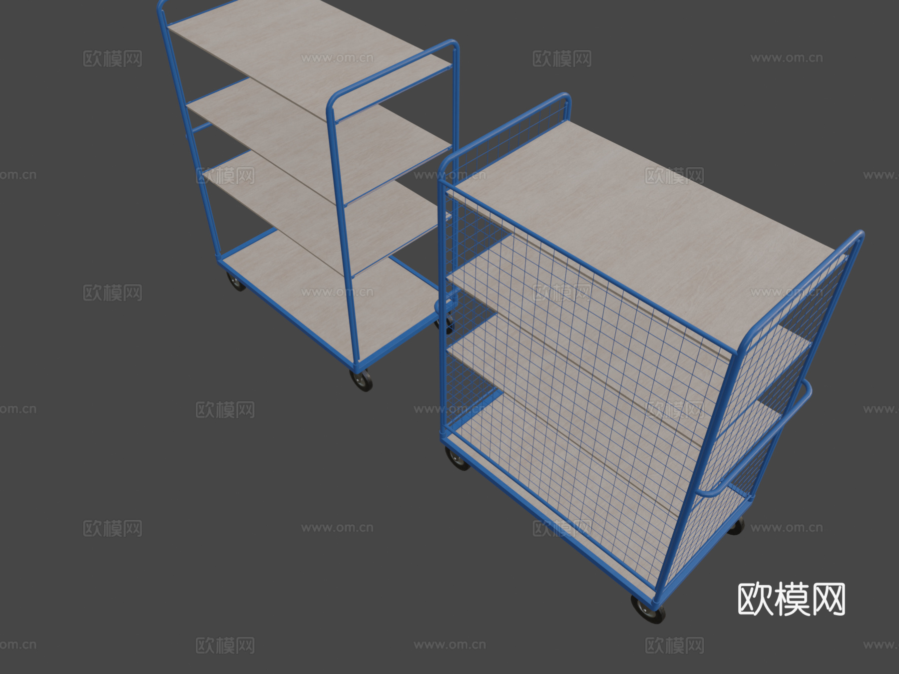 仓库手推车3d模型