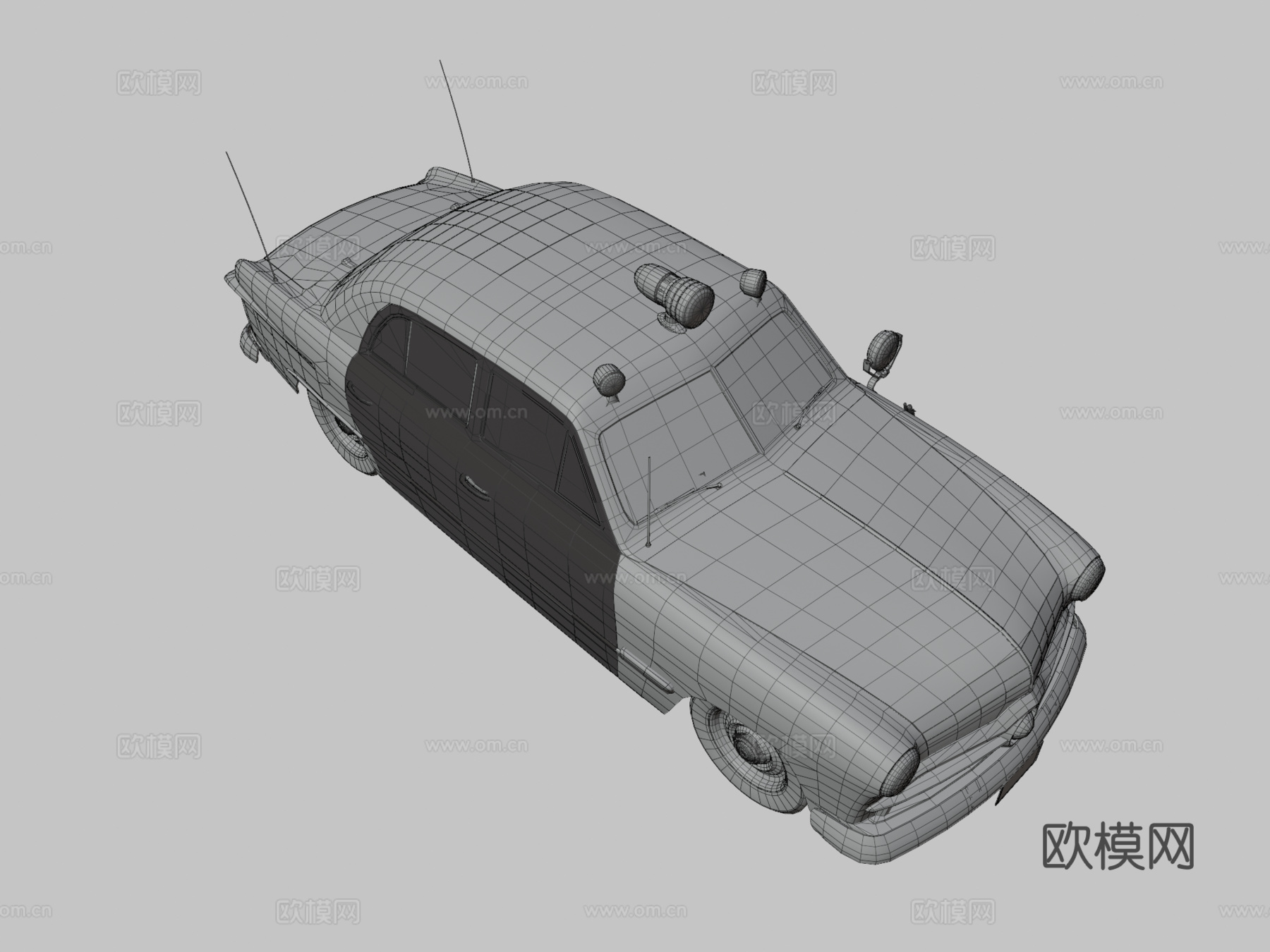 美国警车3d模型