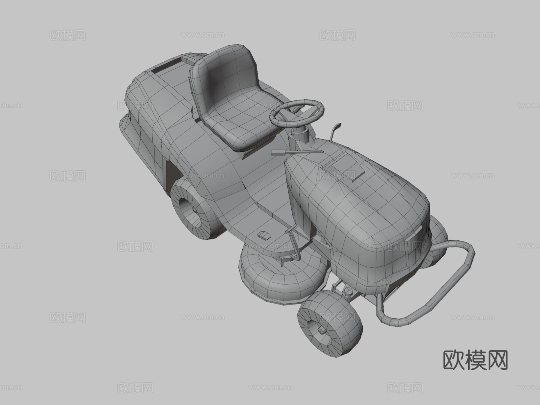 骑乘式割草机 除草机3d模型