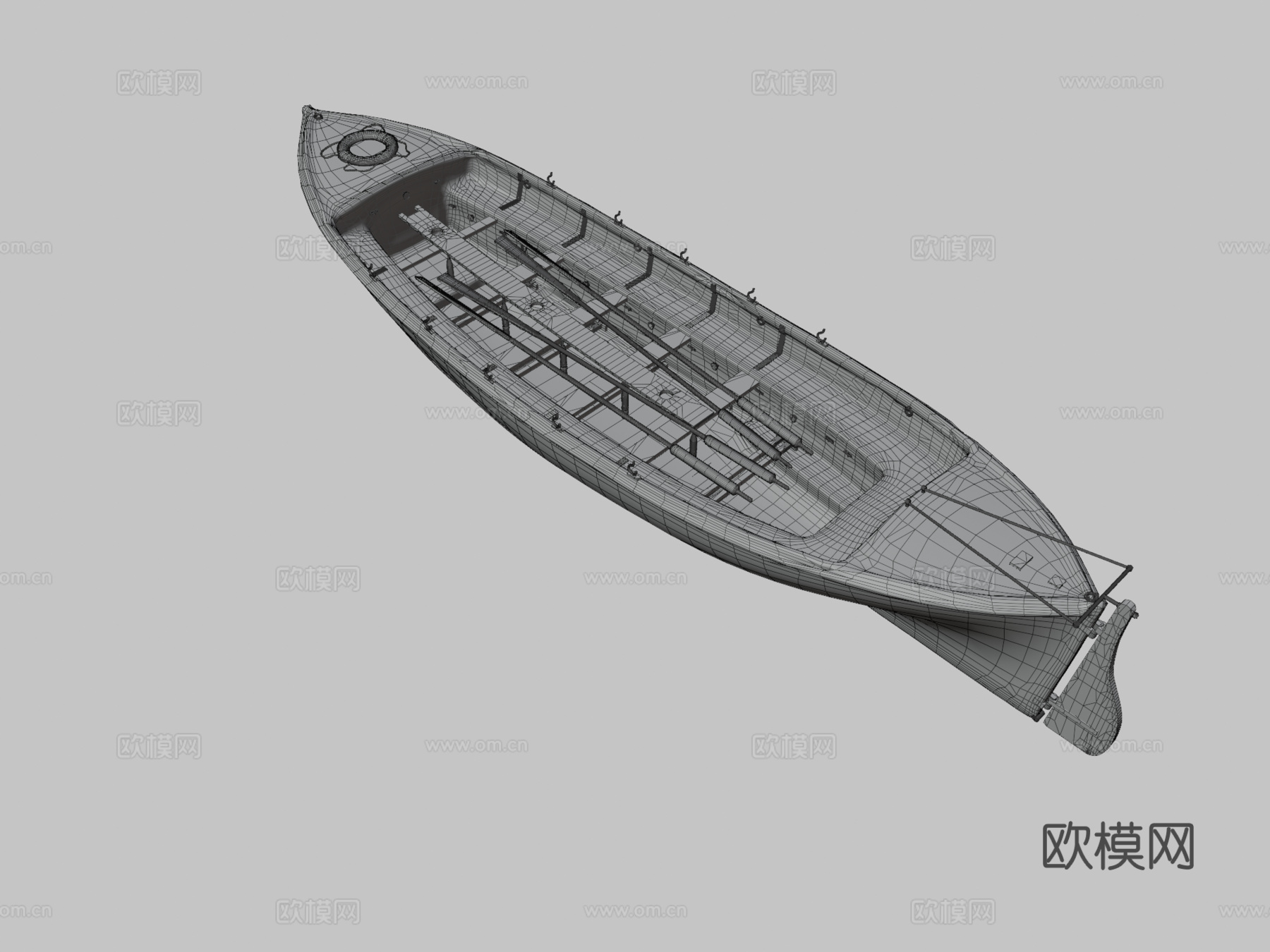 船只 救援船3d模型