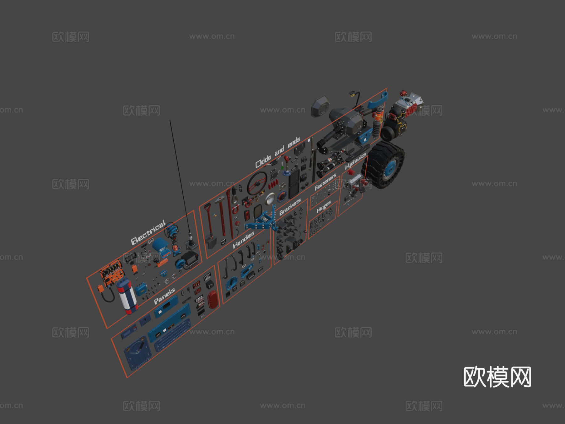 硬表面 工业五金设备3d模型