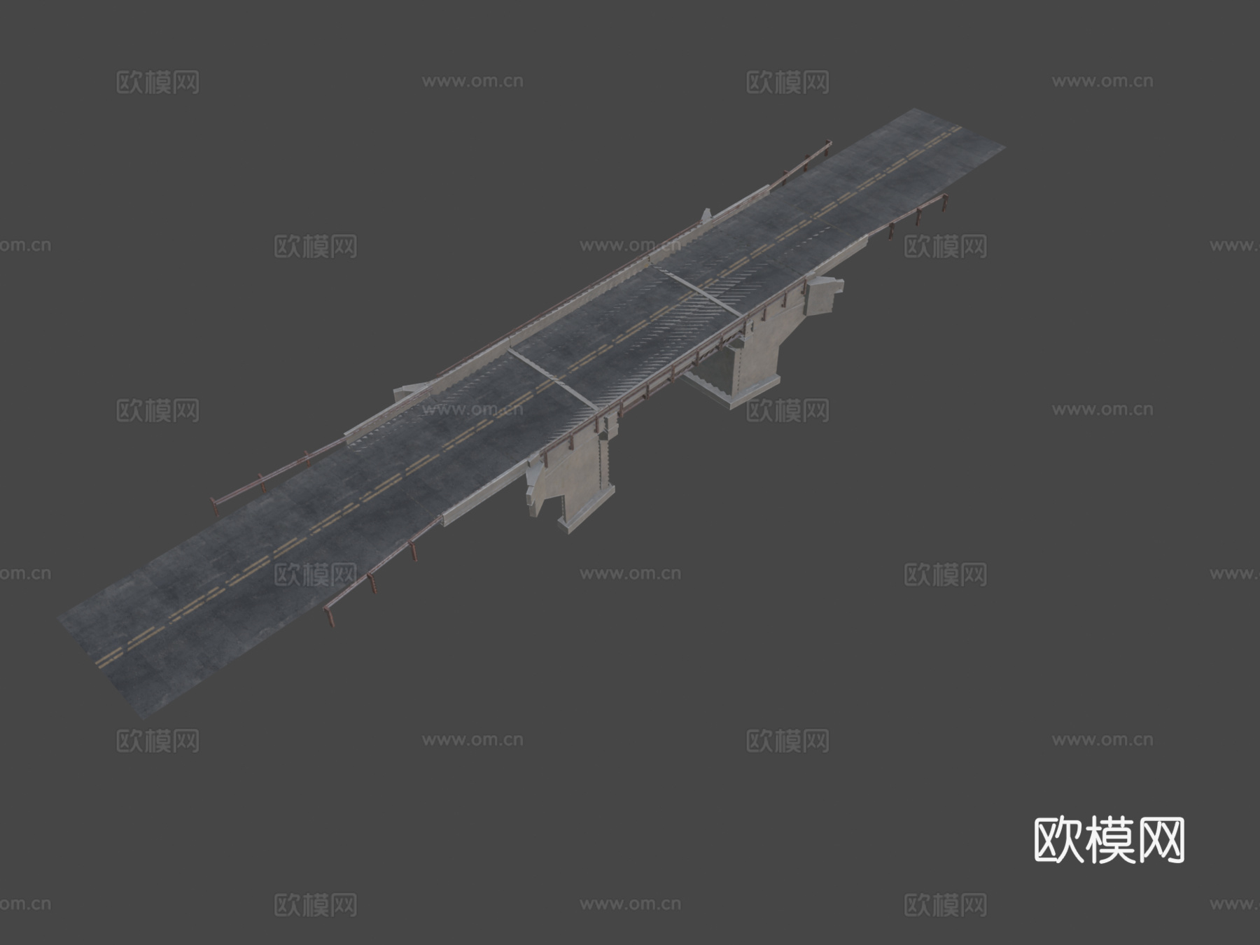 高速公路 道路桥3d模型