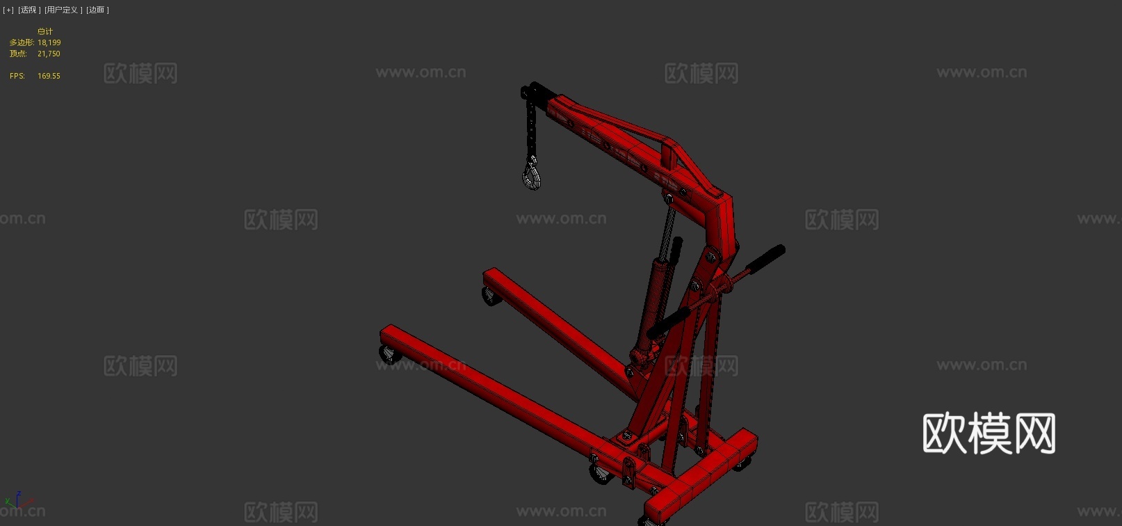 引擎起重机3d模型