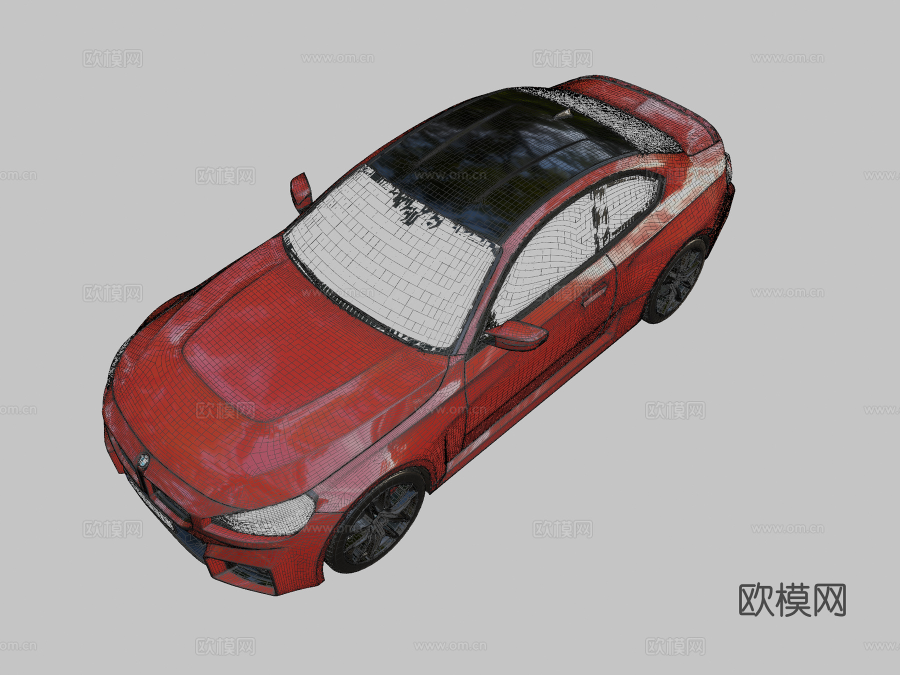宝马M2汽车3d模型下载（渲染图2）