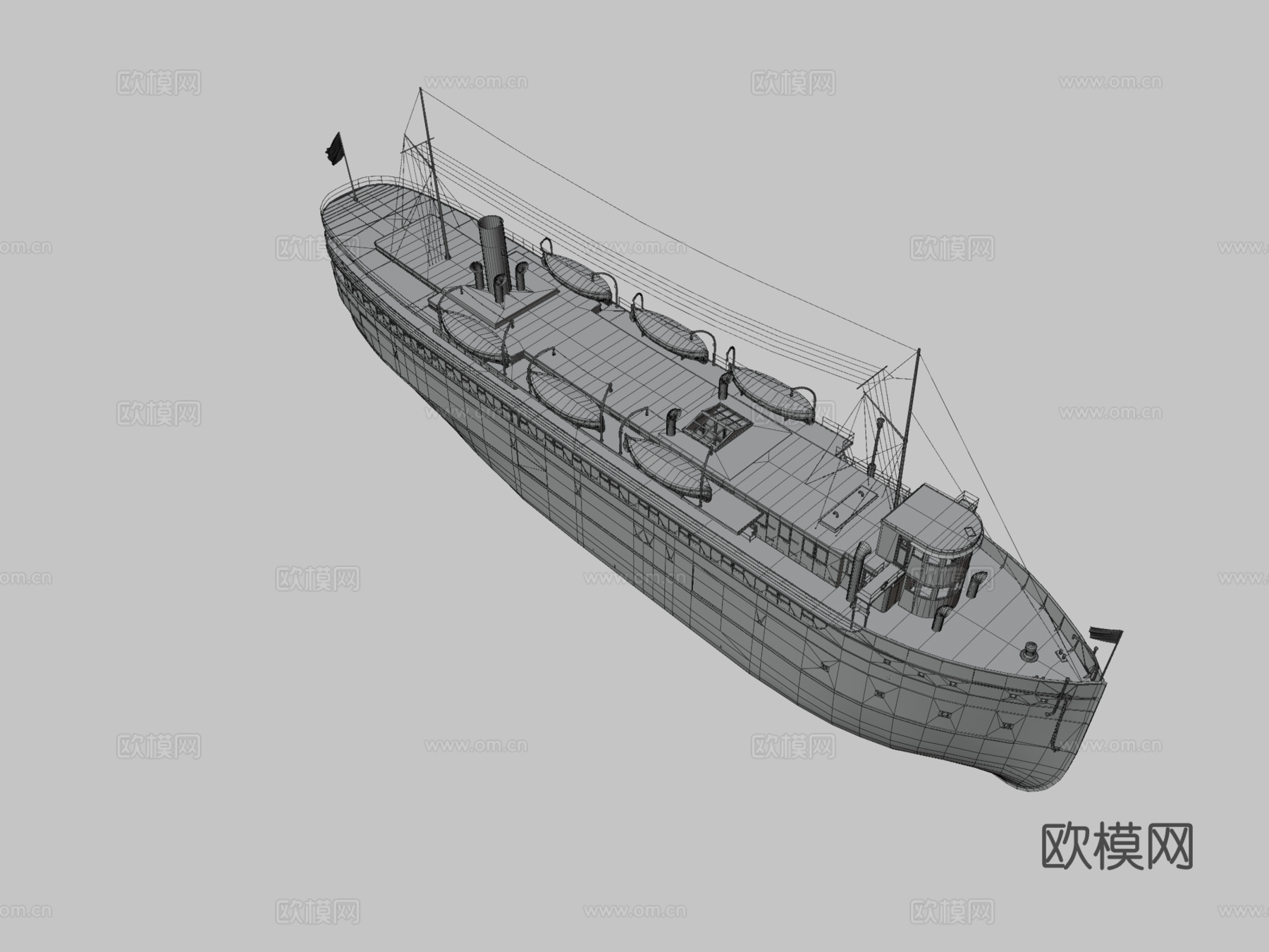 蒸汽船3d模型