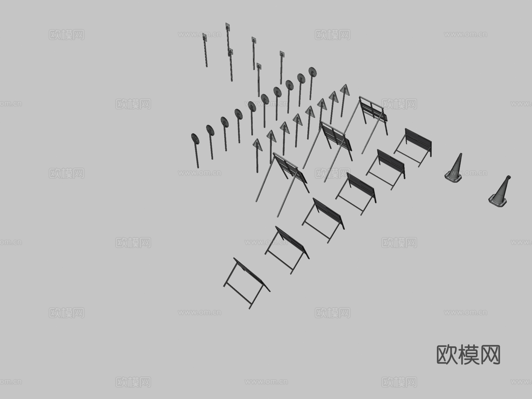 英国路标包3d模型