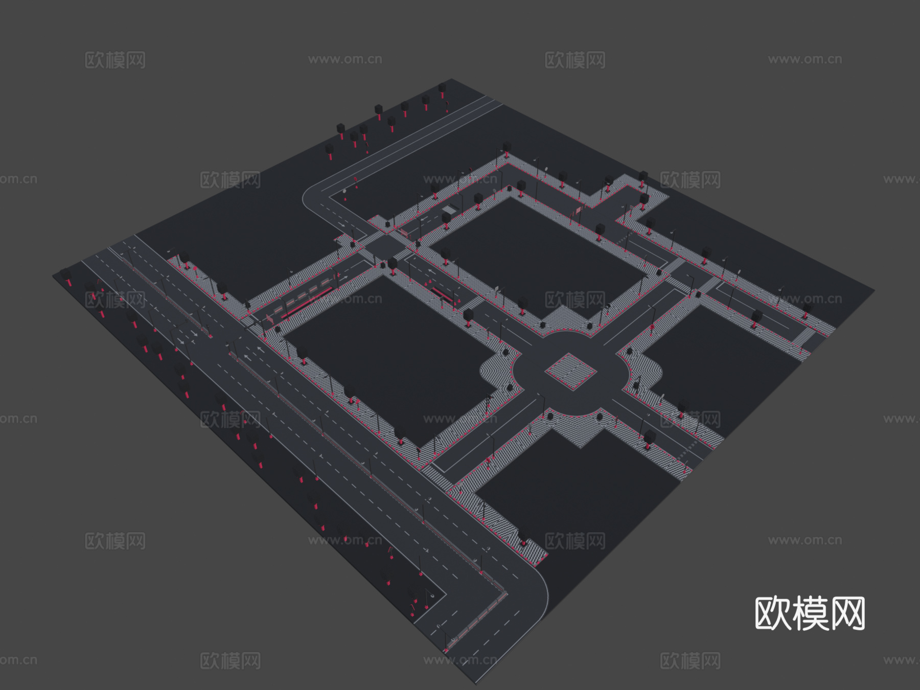 道路 标志3d模型