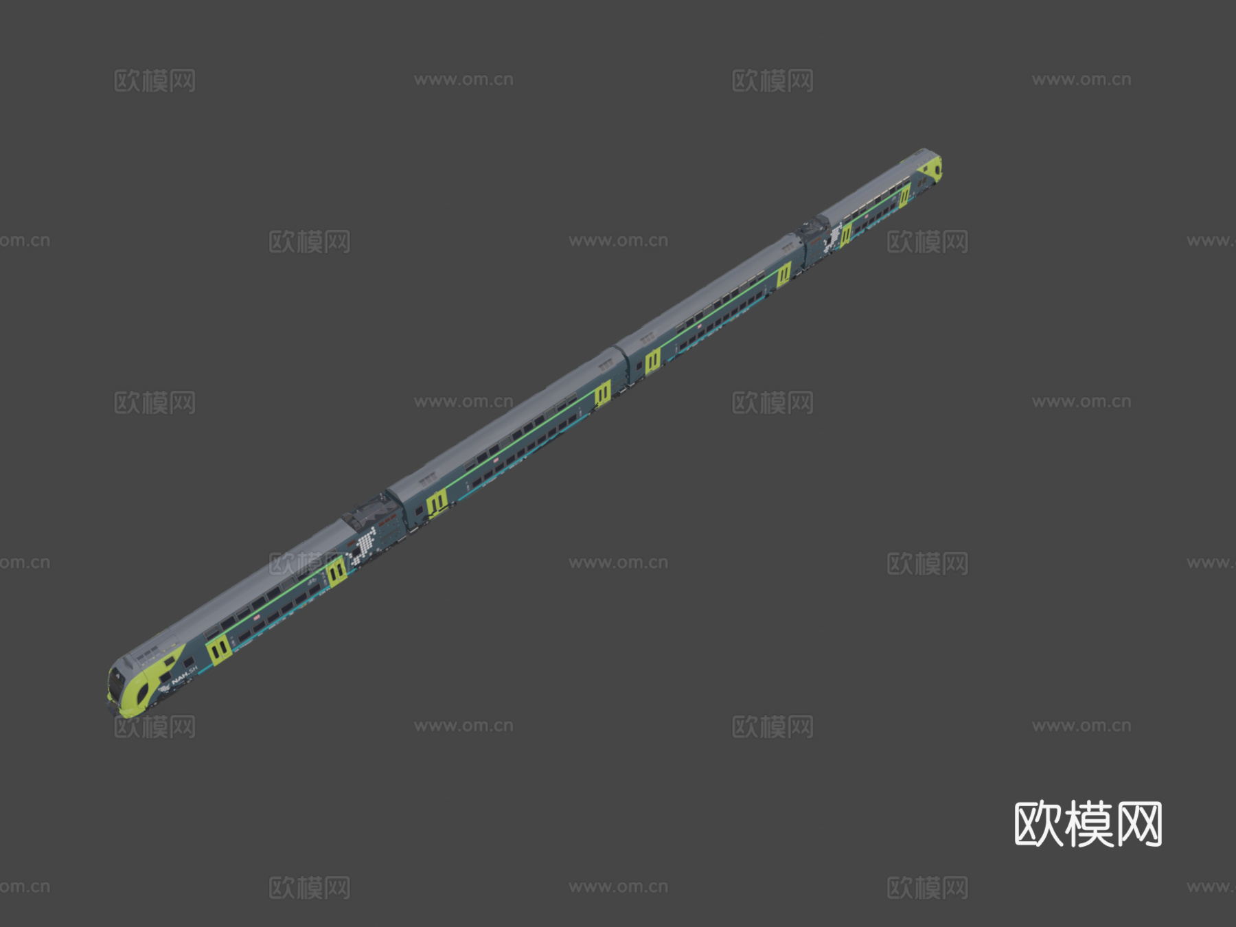 高铁 火车 轨道车3d模型