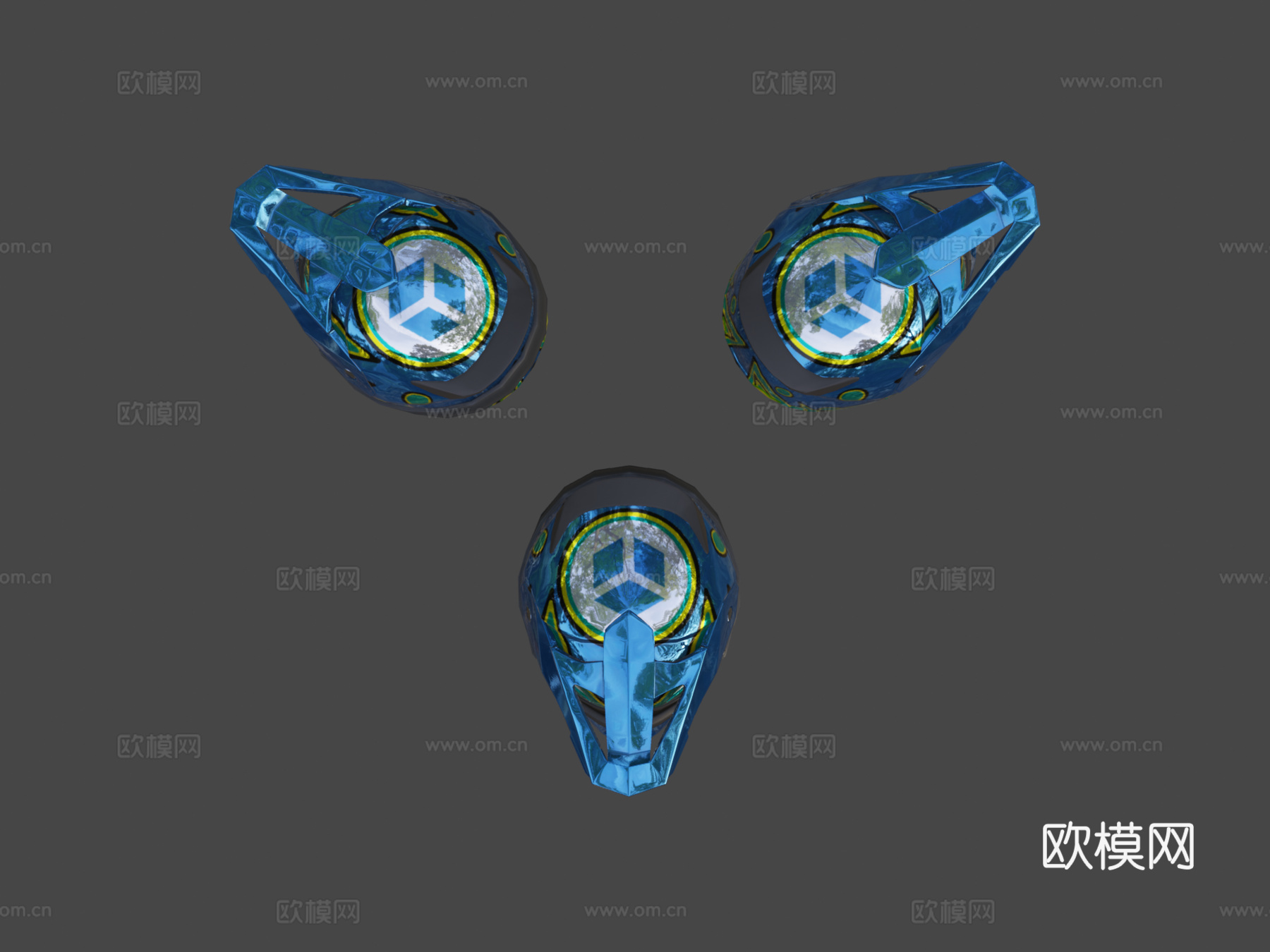 全脸摩托越野头盔3d模型下载（渲染图7）