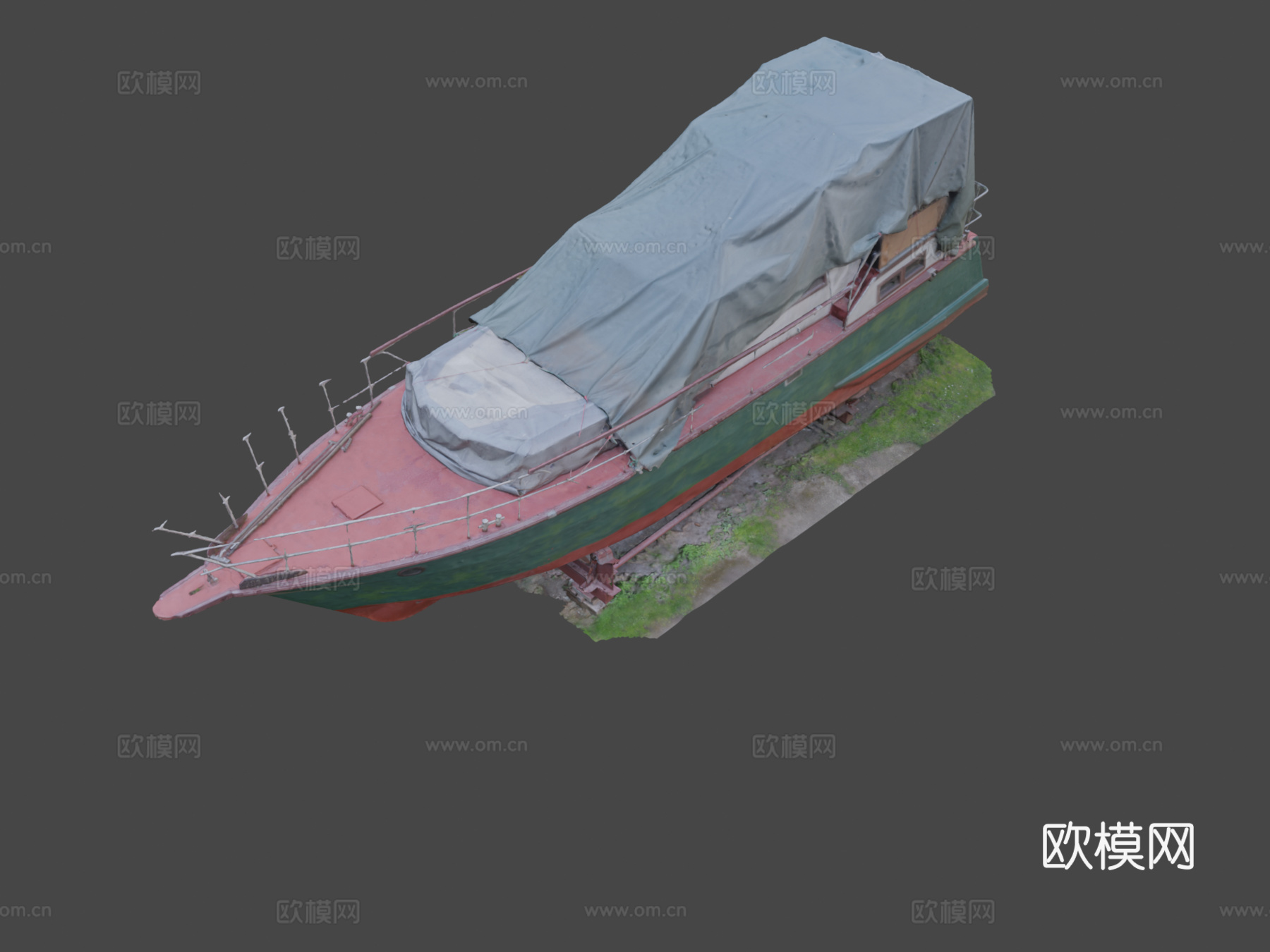 干船坞的船3d模型