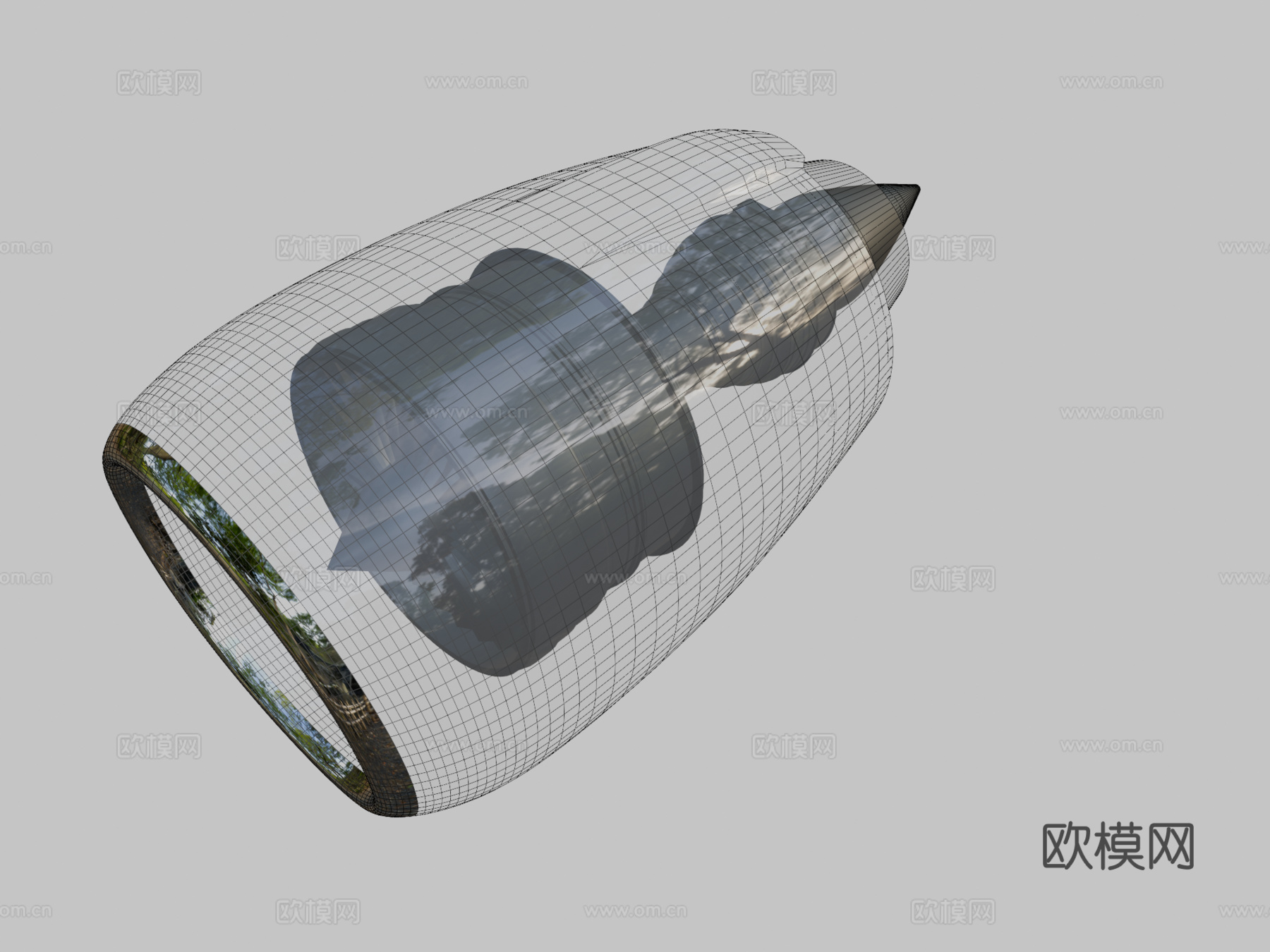 劳斯莱斯引擎3d模型