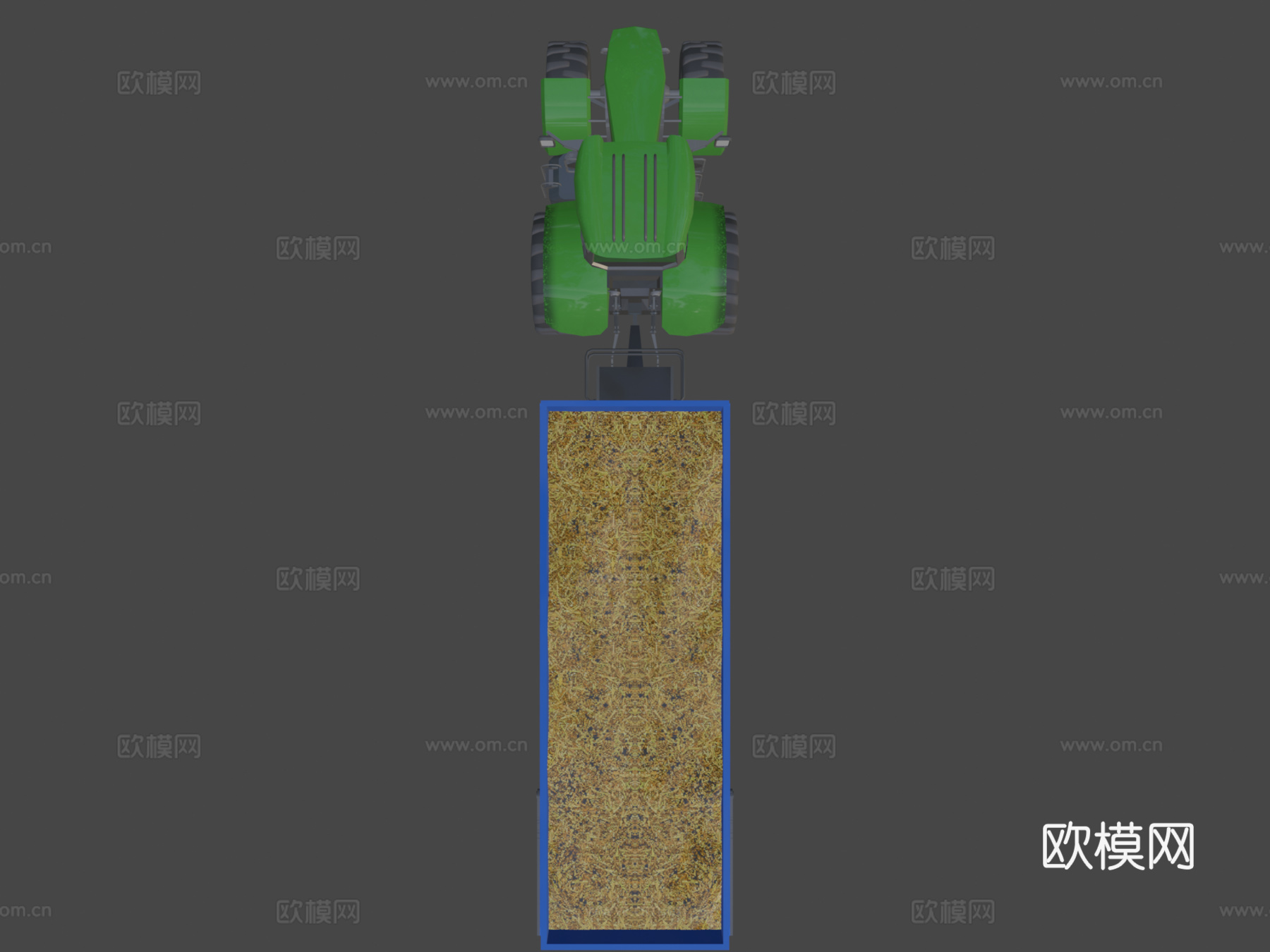 拖拉机 翻斗拖车3d模型