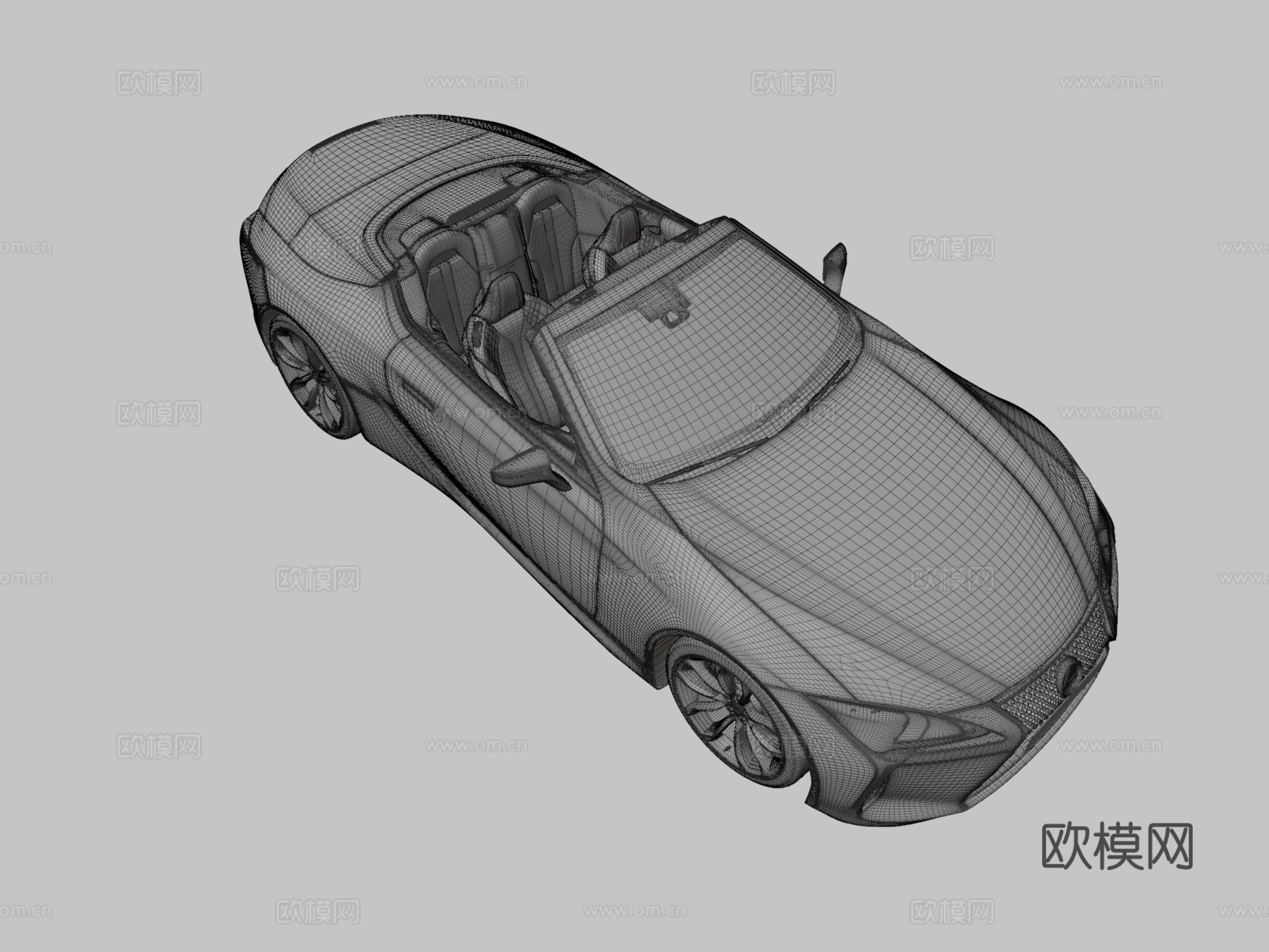 敞篷车3d模型