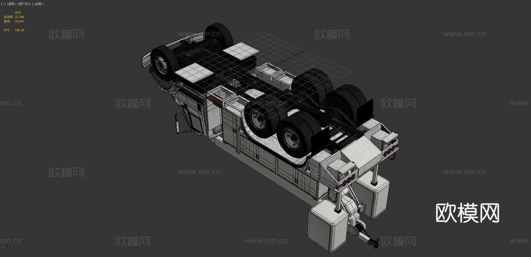 工程卡车3d模型