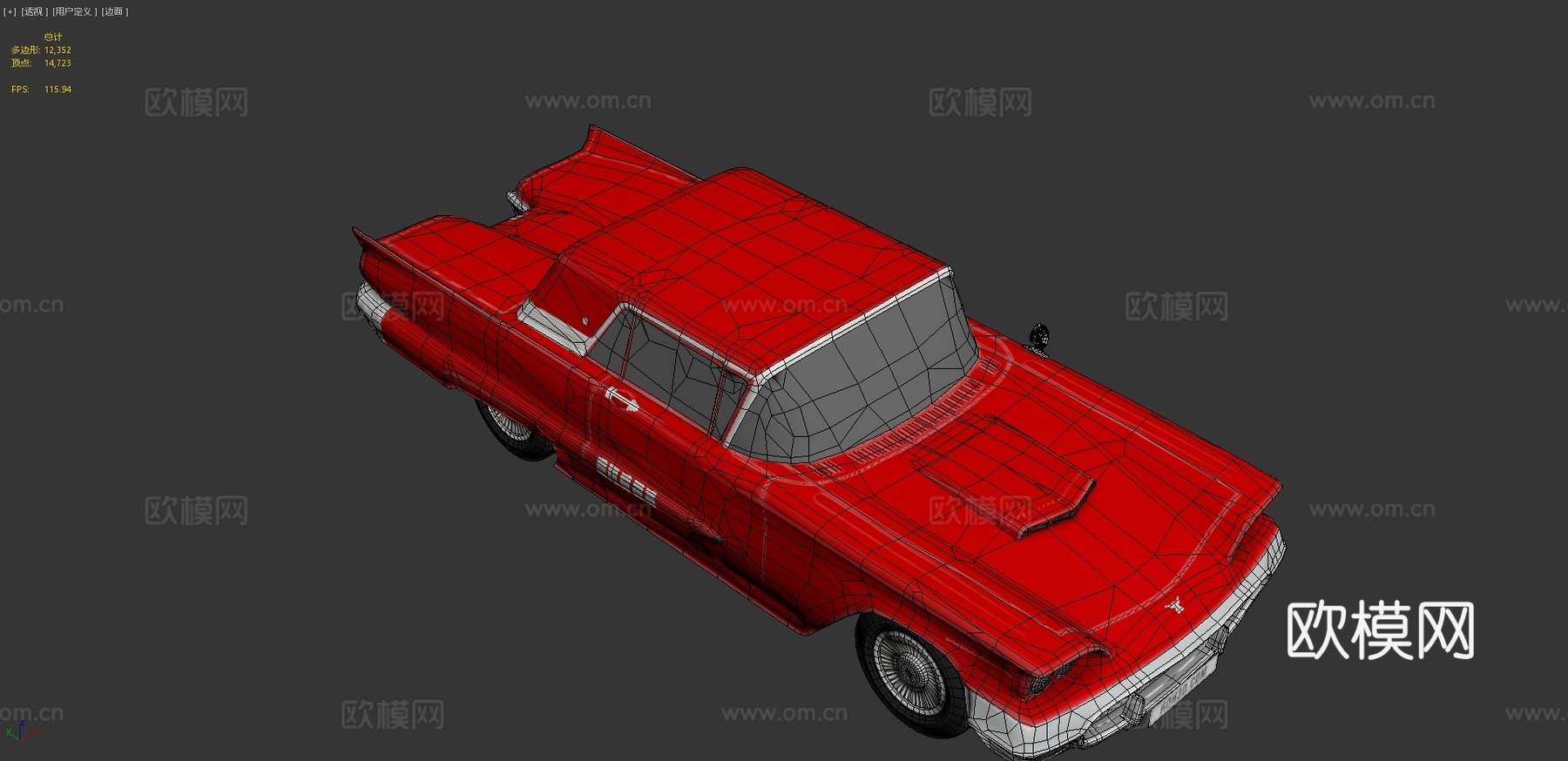 福特雷鸟轿跑3d模型