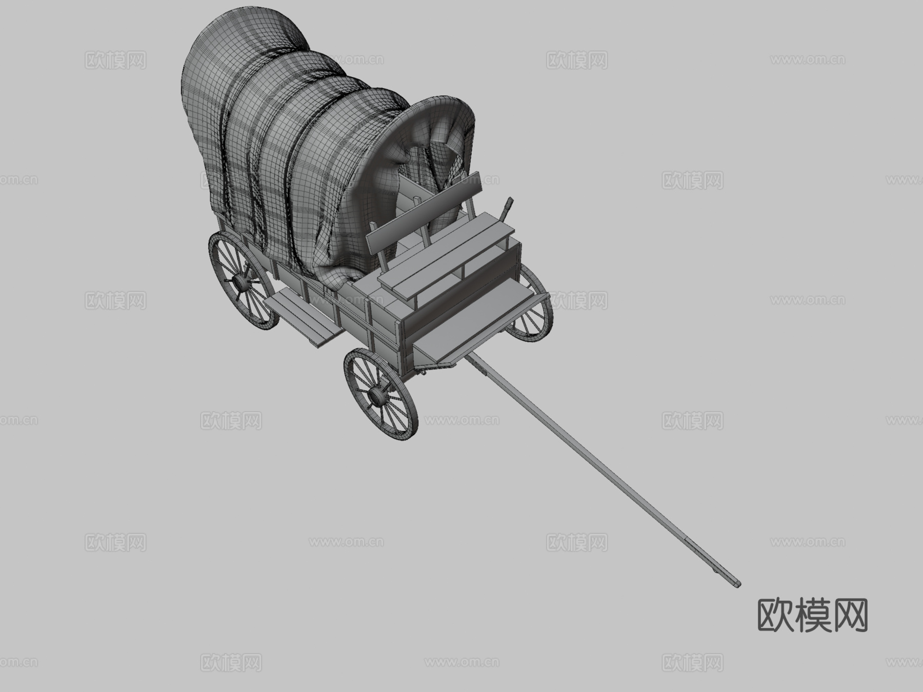 马车3d模型