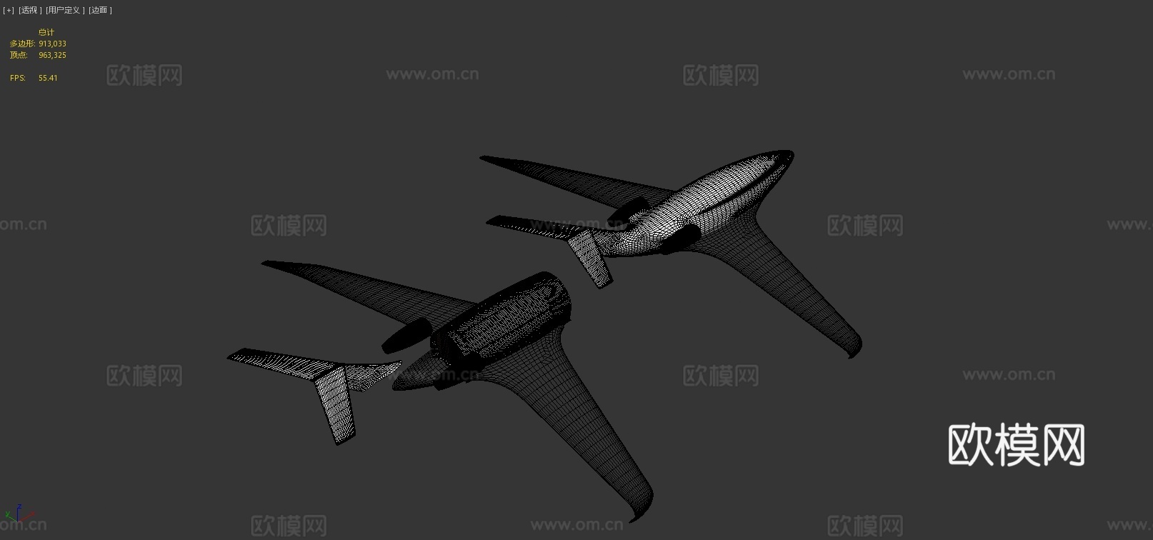 私人飞机内3d模型