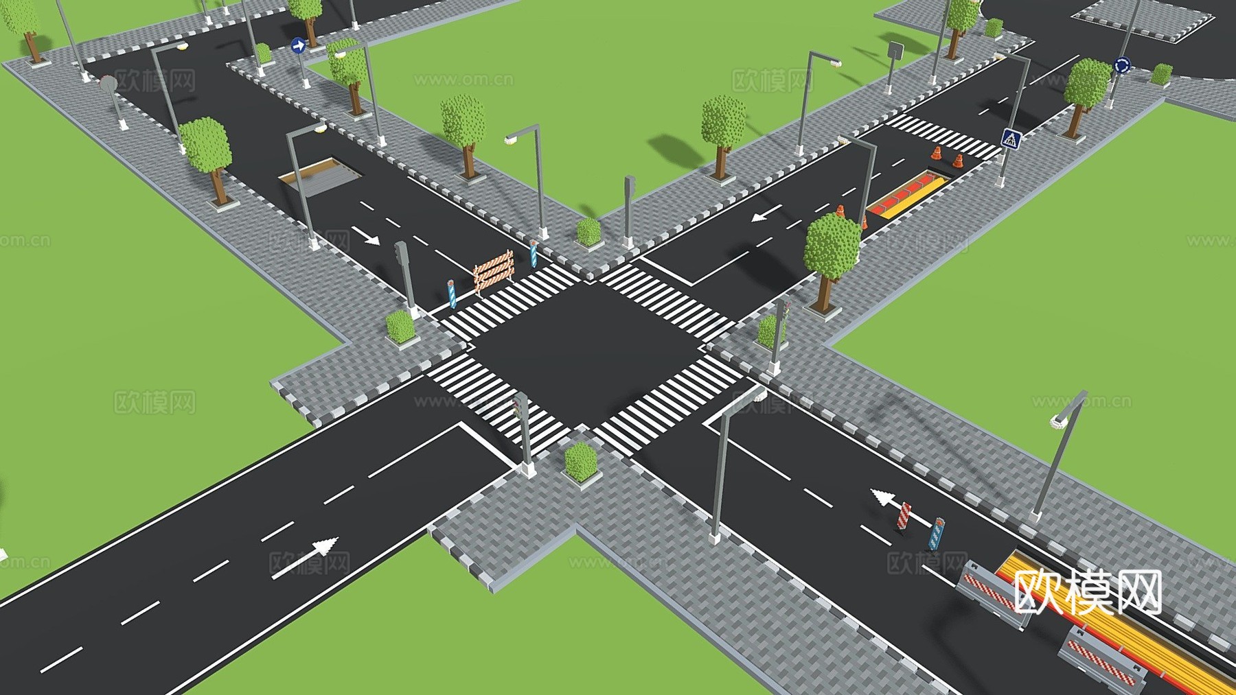 道路 标志3d模型