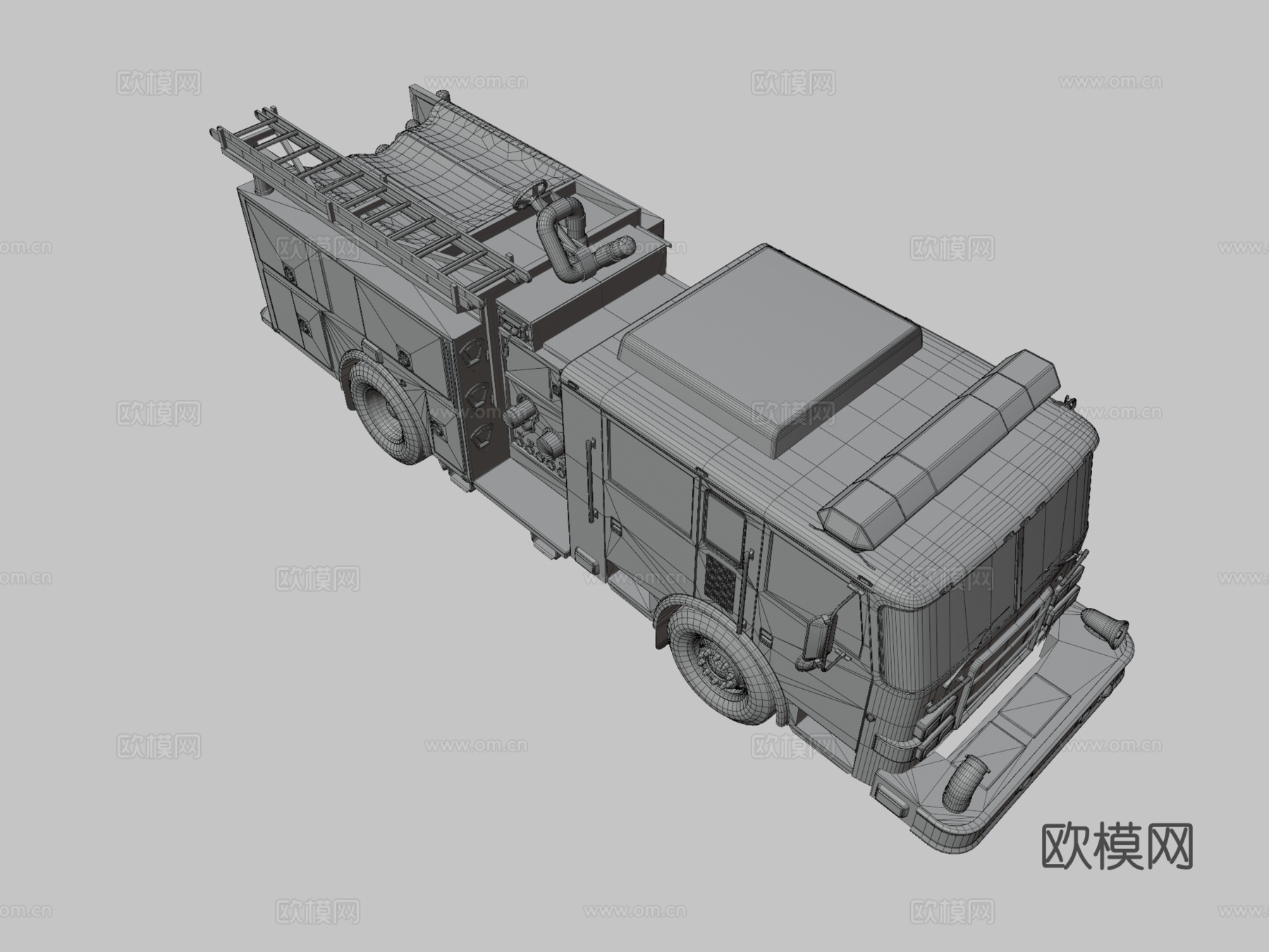 掠夺者泵消防车3d模型