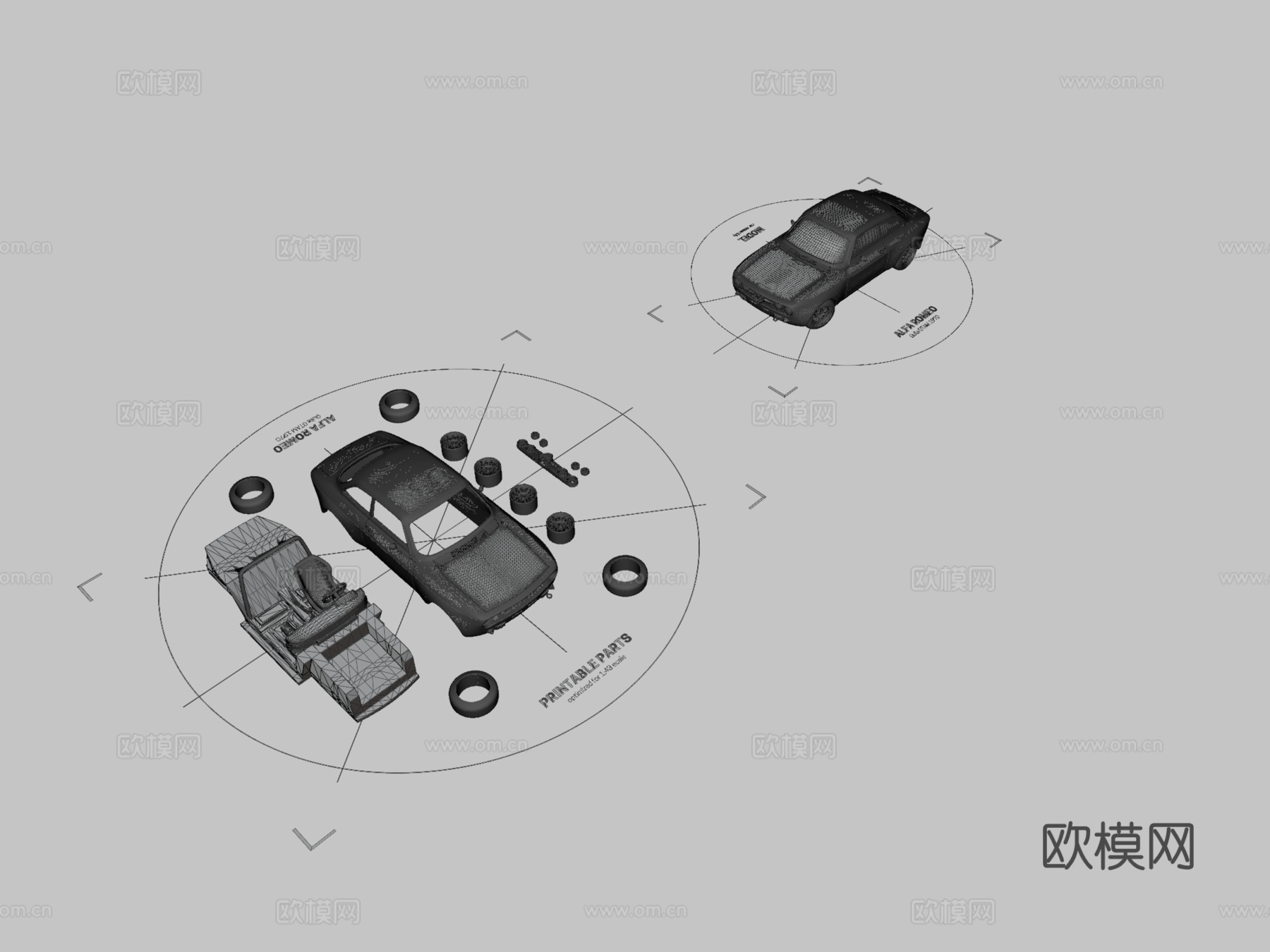 阿尔法罗密欧汽车3d模型