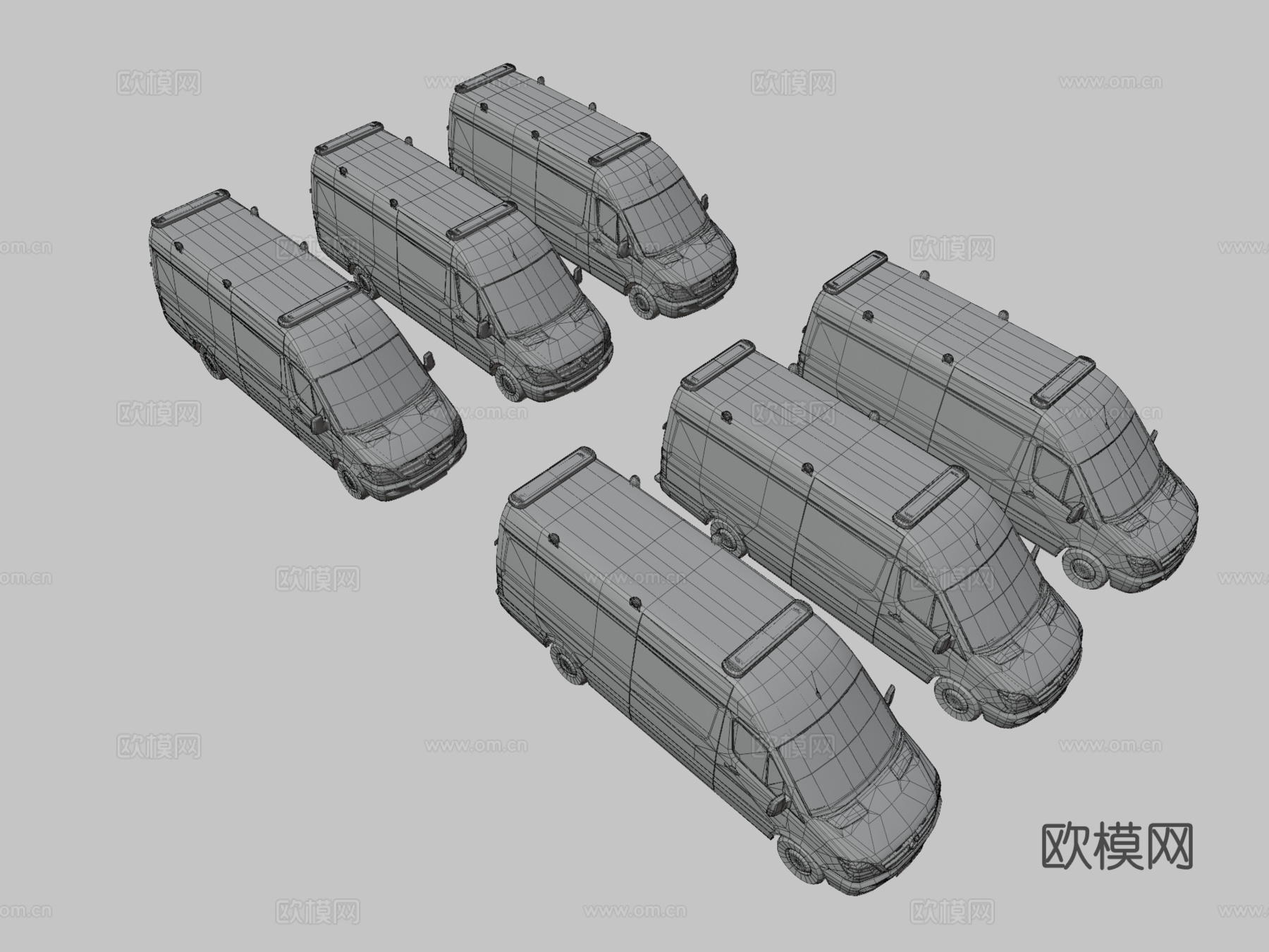 汽车 救护车3d模型