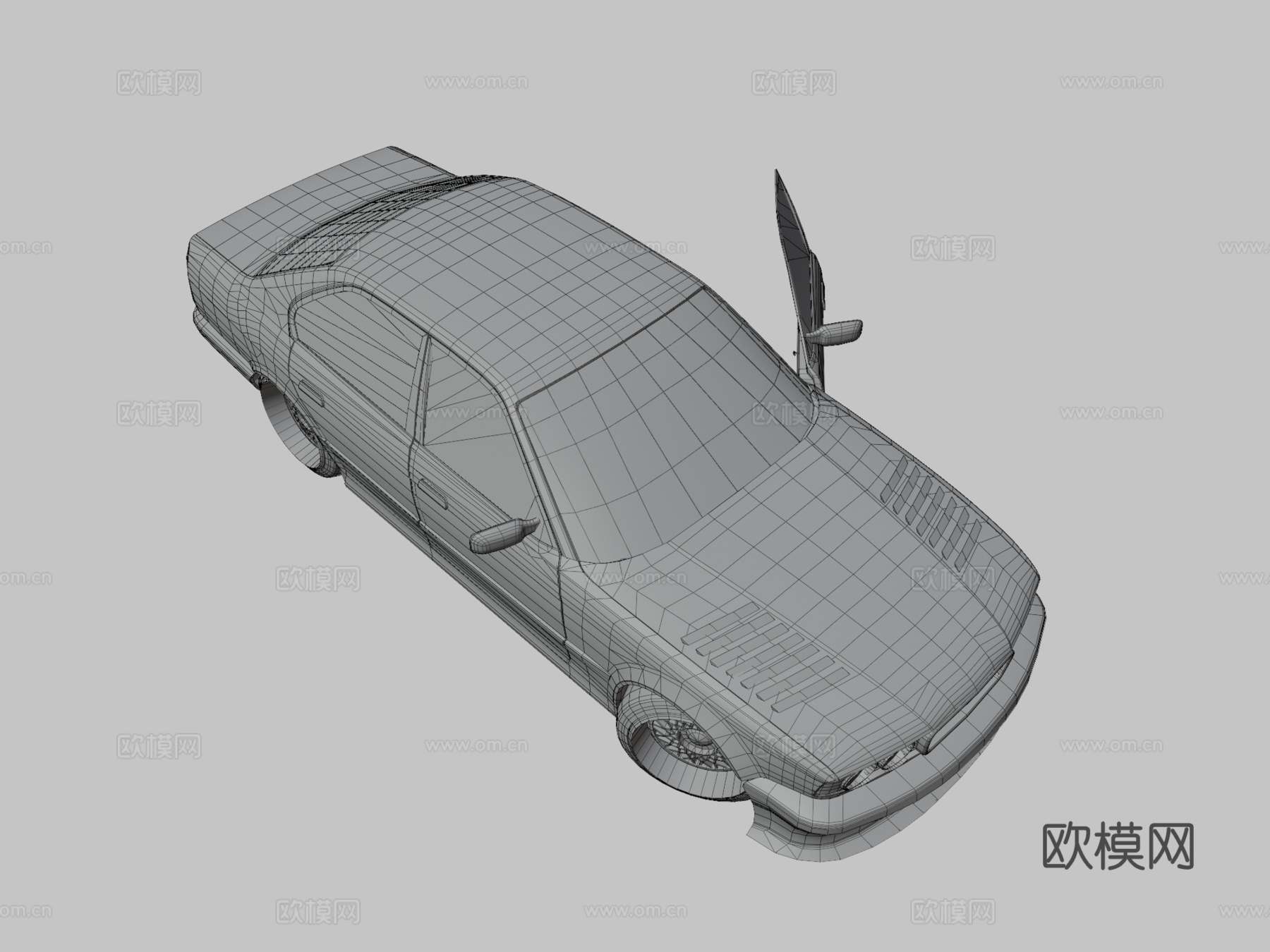 红色汽车 轿车3d模型