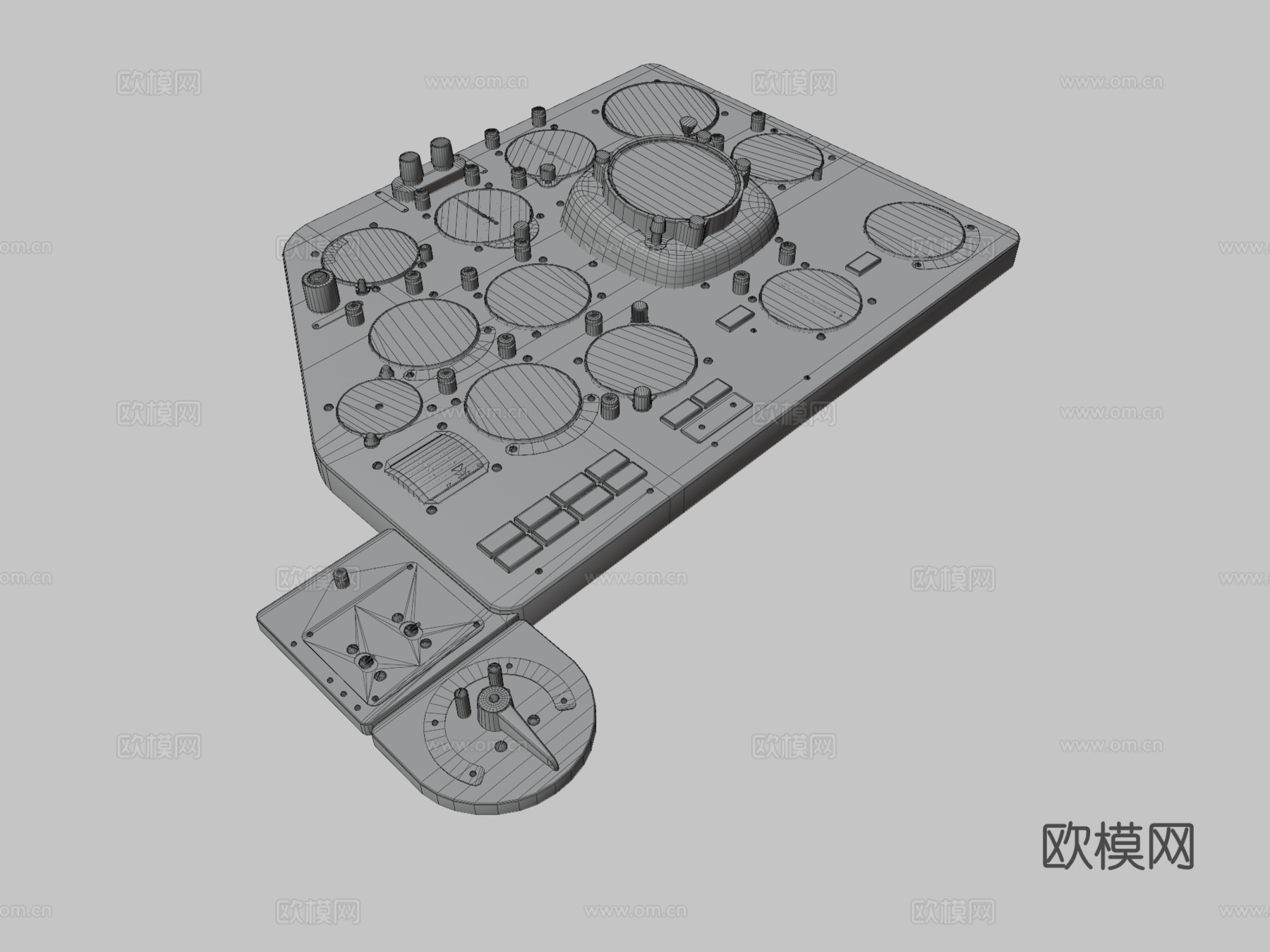 飞机左侧面板英文3d模型