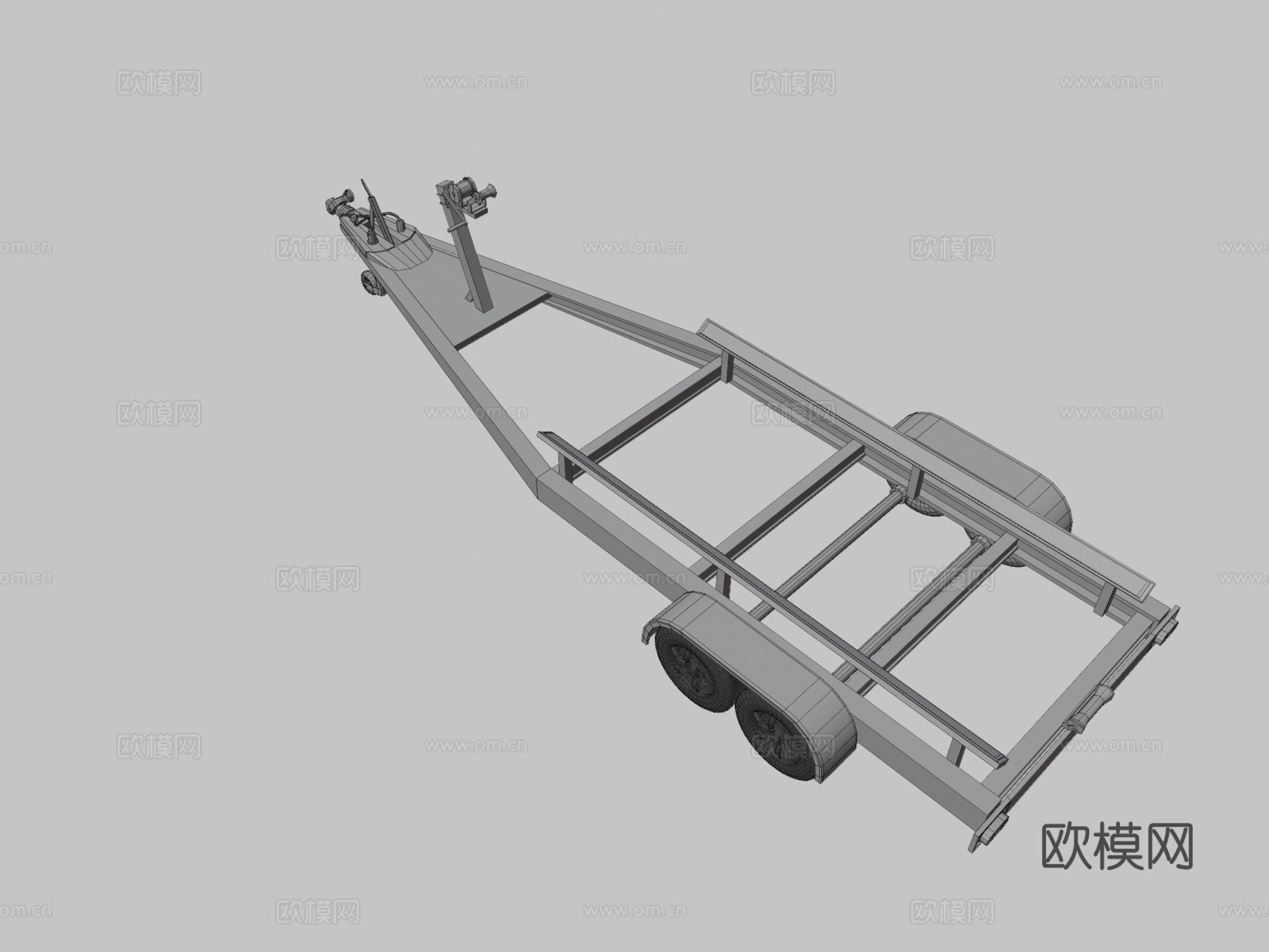 工具车 人力车 拖车3d模型