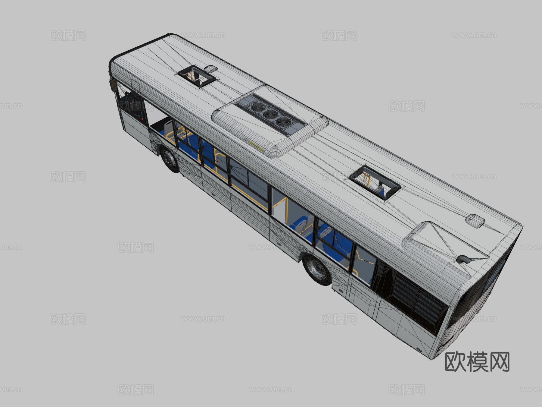 巴士 公交车3d模型