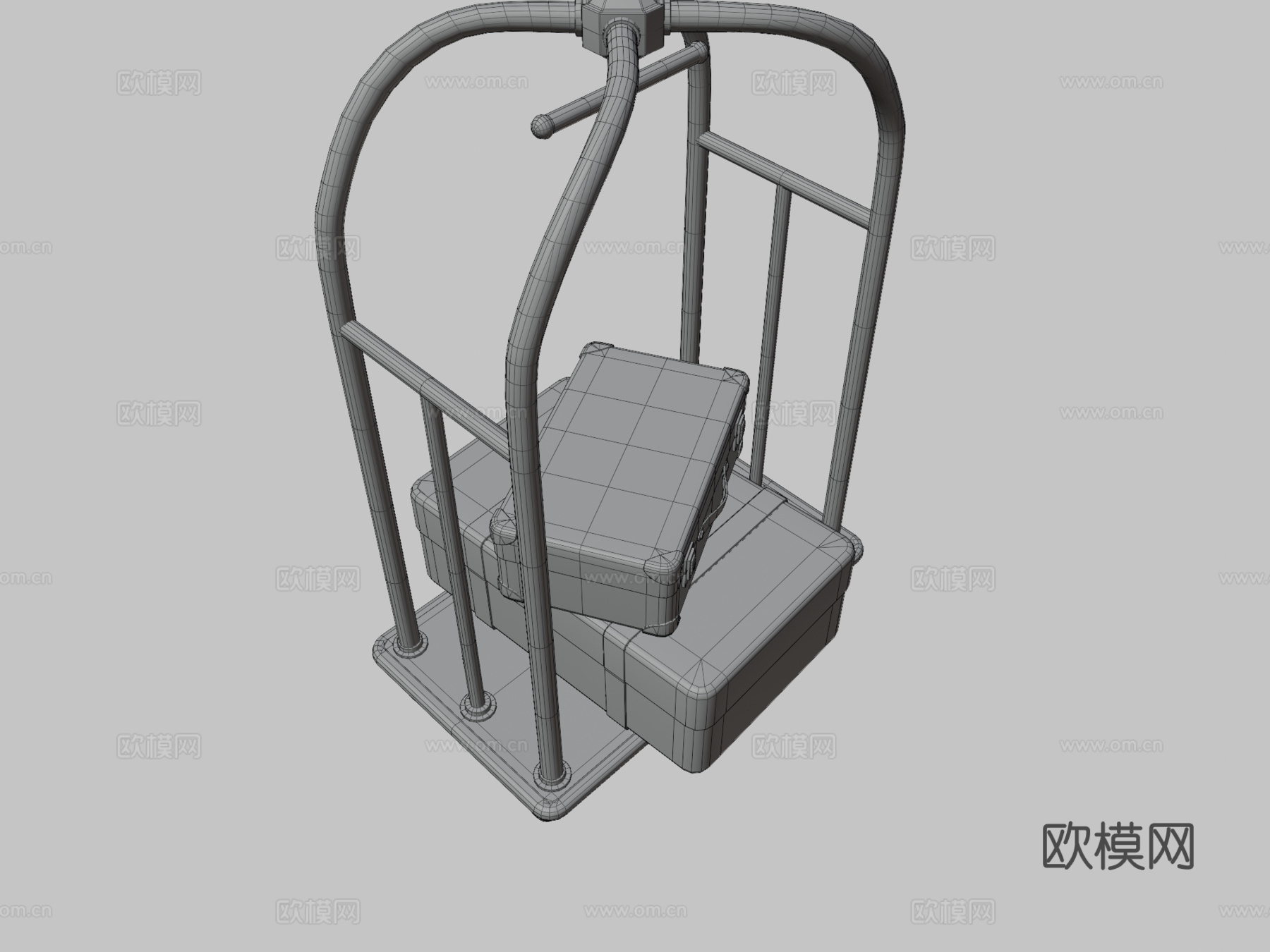 酒店行李推车3d模型