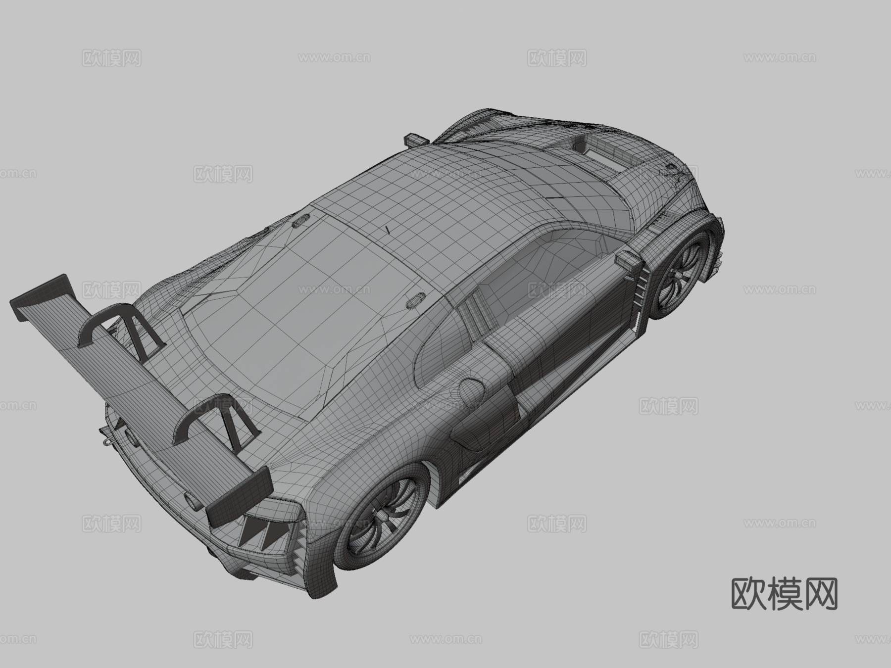 奥迪汽车 跑车 赛车3d模型