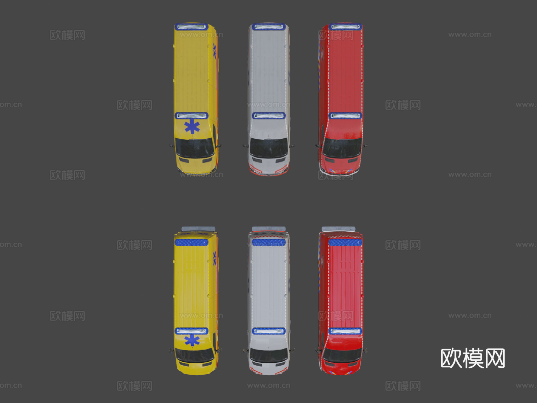 汽车 救护车3d模型