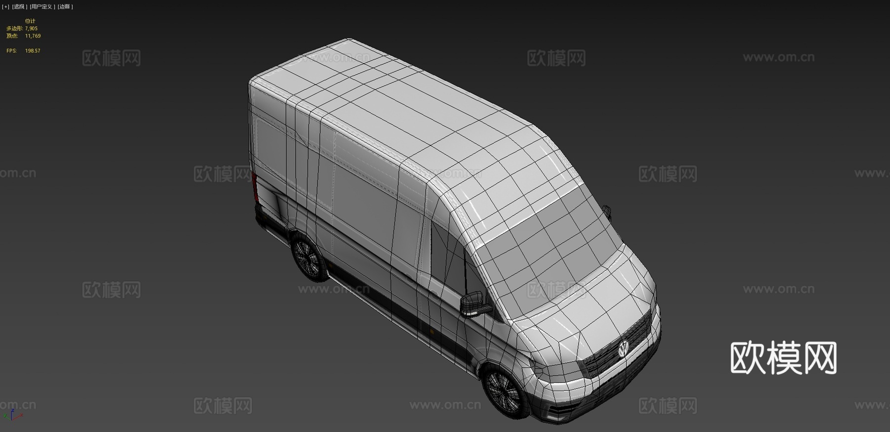 汽车 面包车3d模型