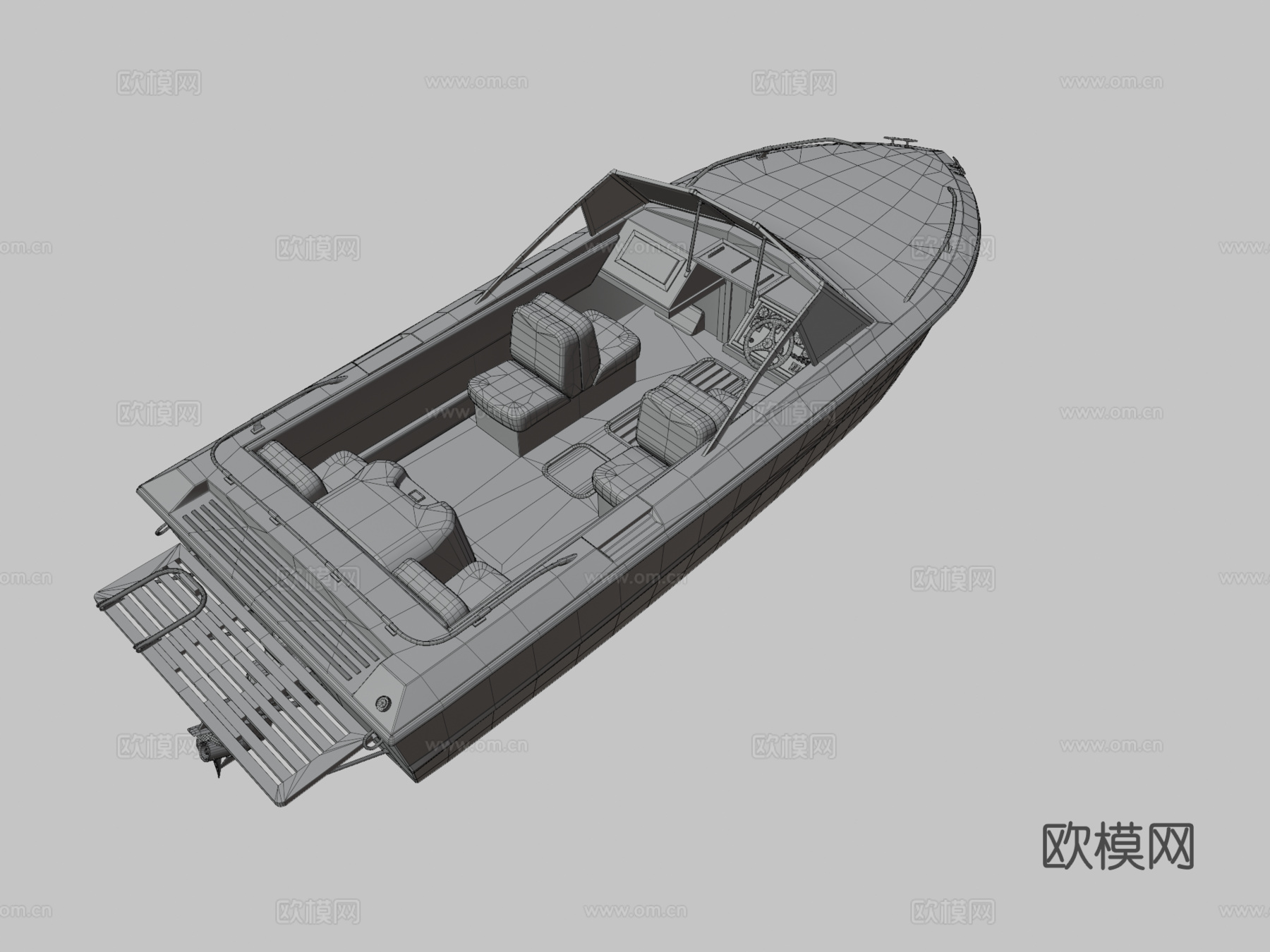 快艇 汽艇 游艇3d模型