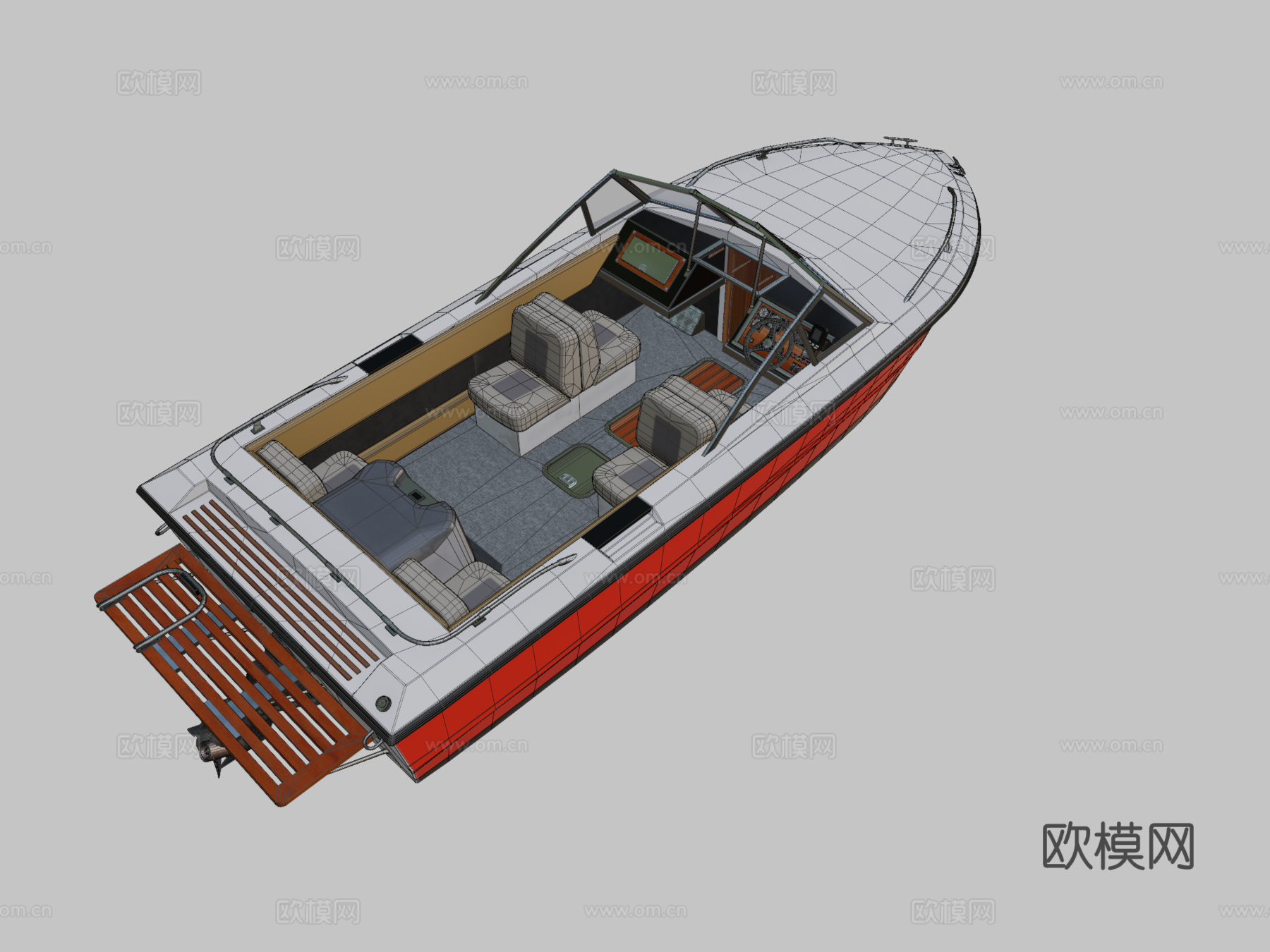 快艇 汽艇 游艇3d模型