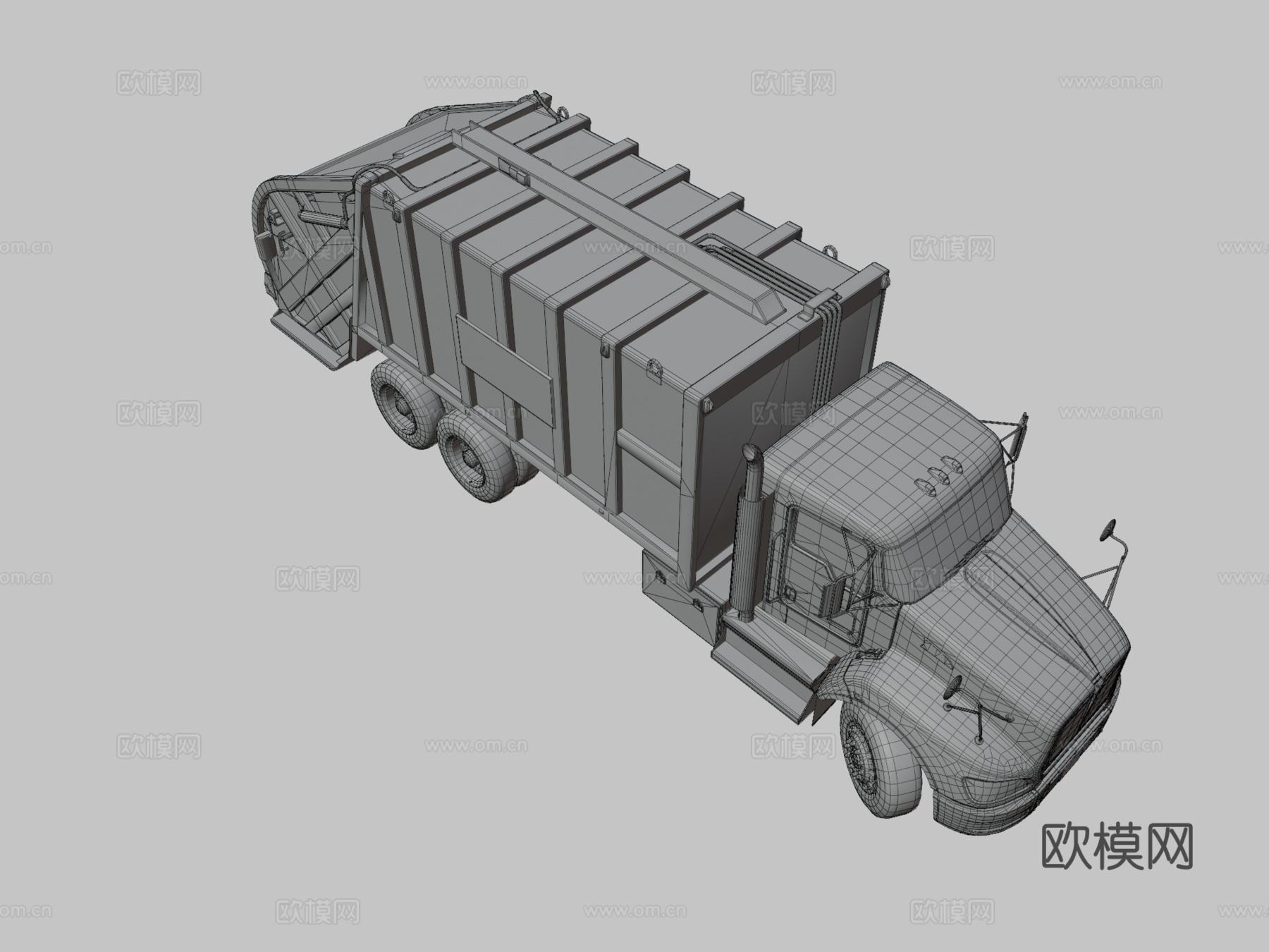 工业垃圾车3d模型