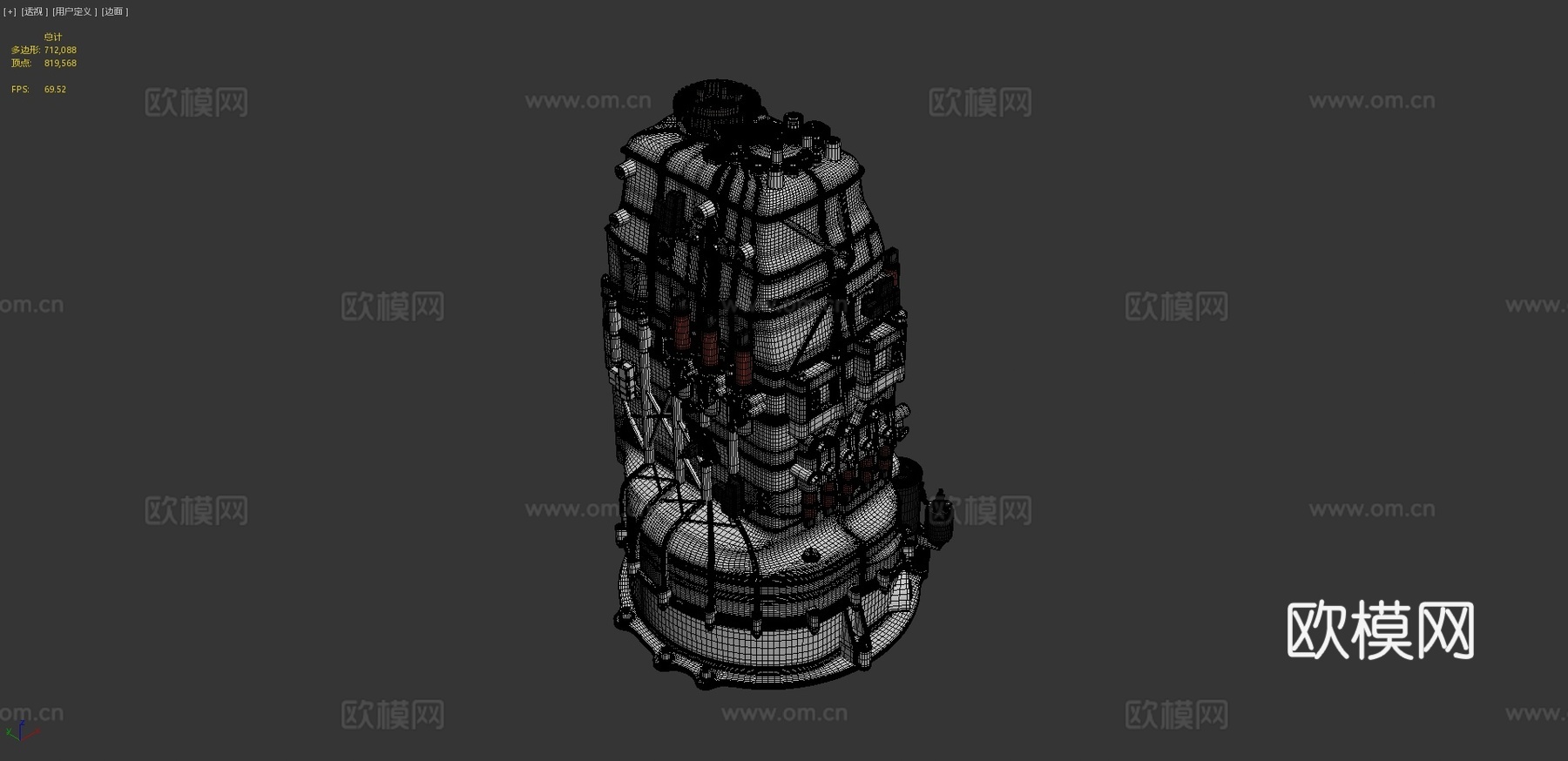 机械设备 自动变速箱3d模型