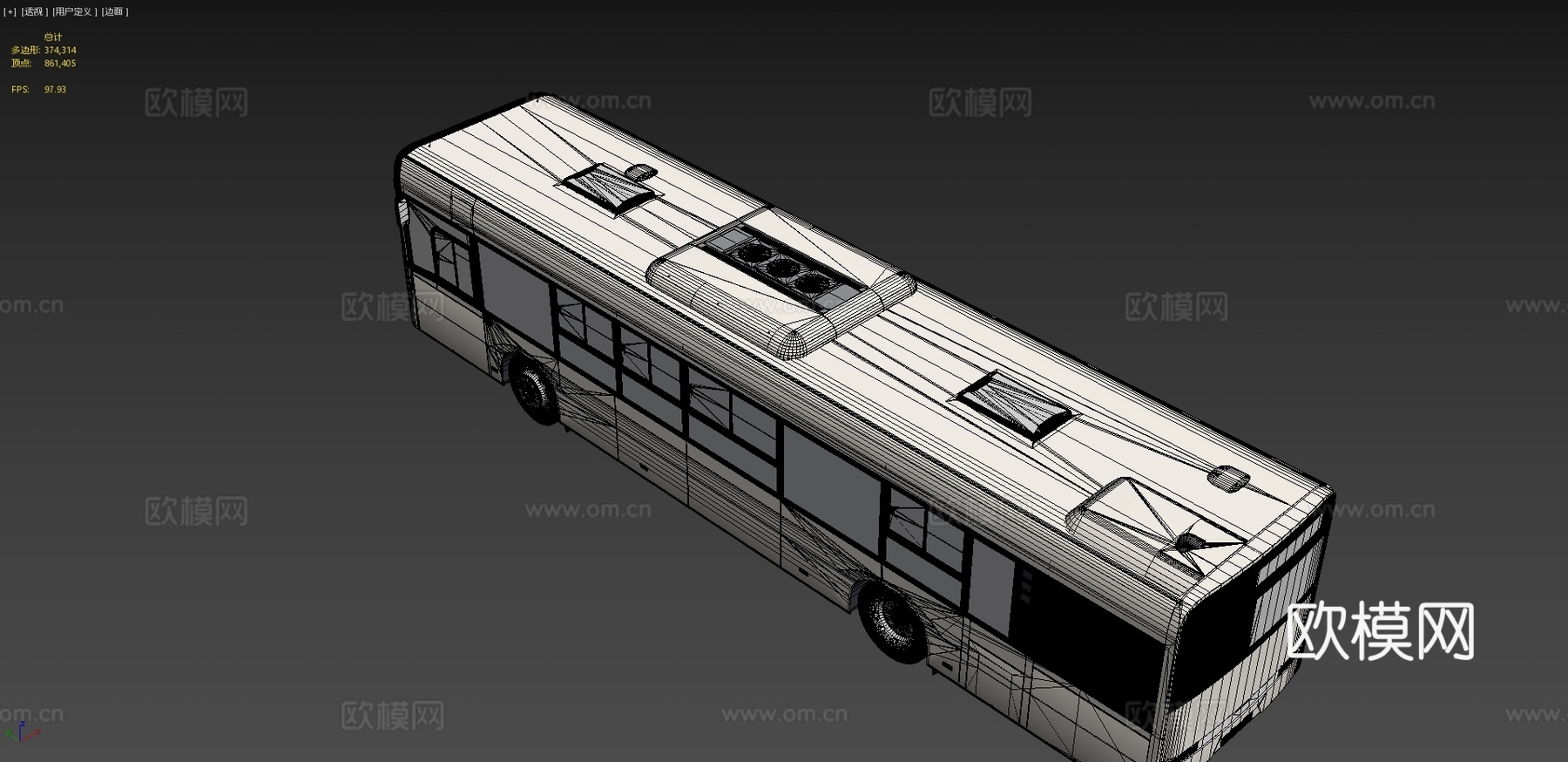 巴士 公交车3d模型