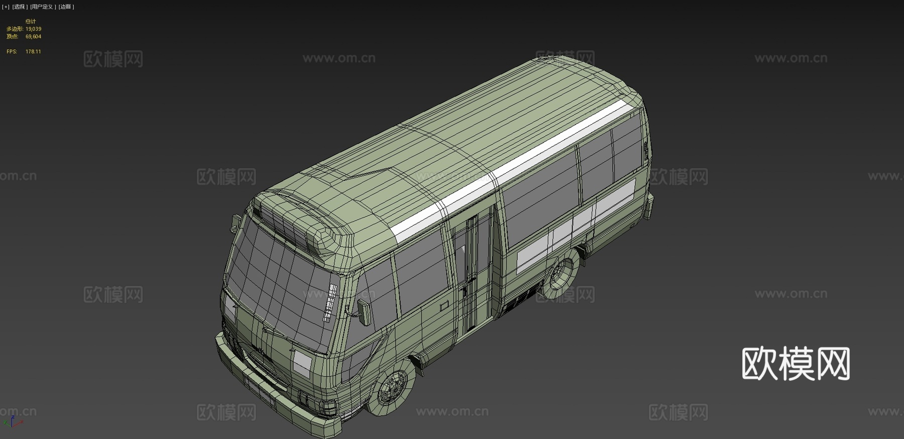 汽车 大巴 巴士3d模型