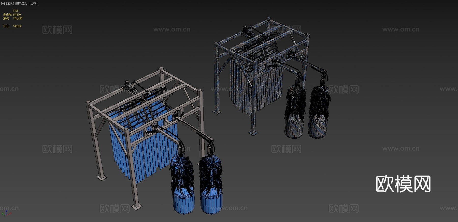 工业设备 洗车器3d模型