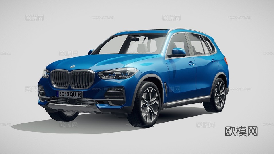 宝马X5汽车3d模型下载(渲染图1)
